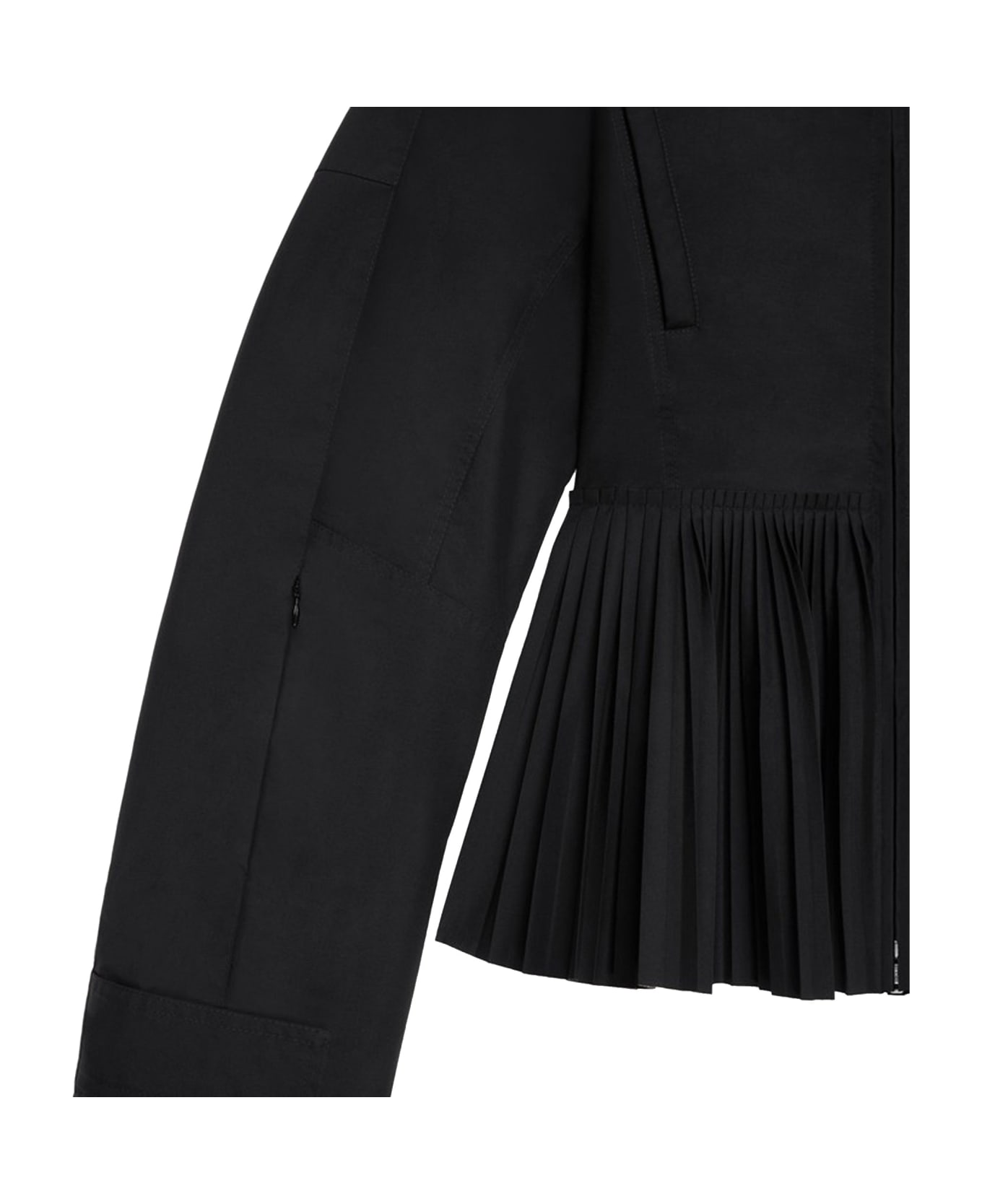 Givenchy Plisse Hooded Jacket - Black
