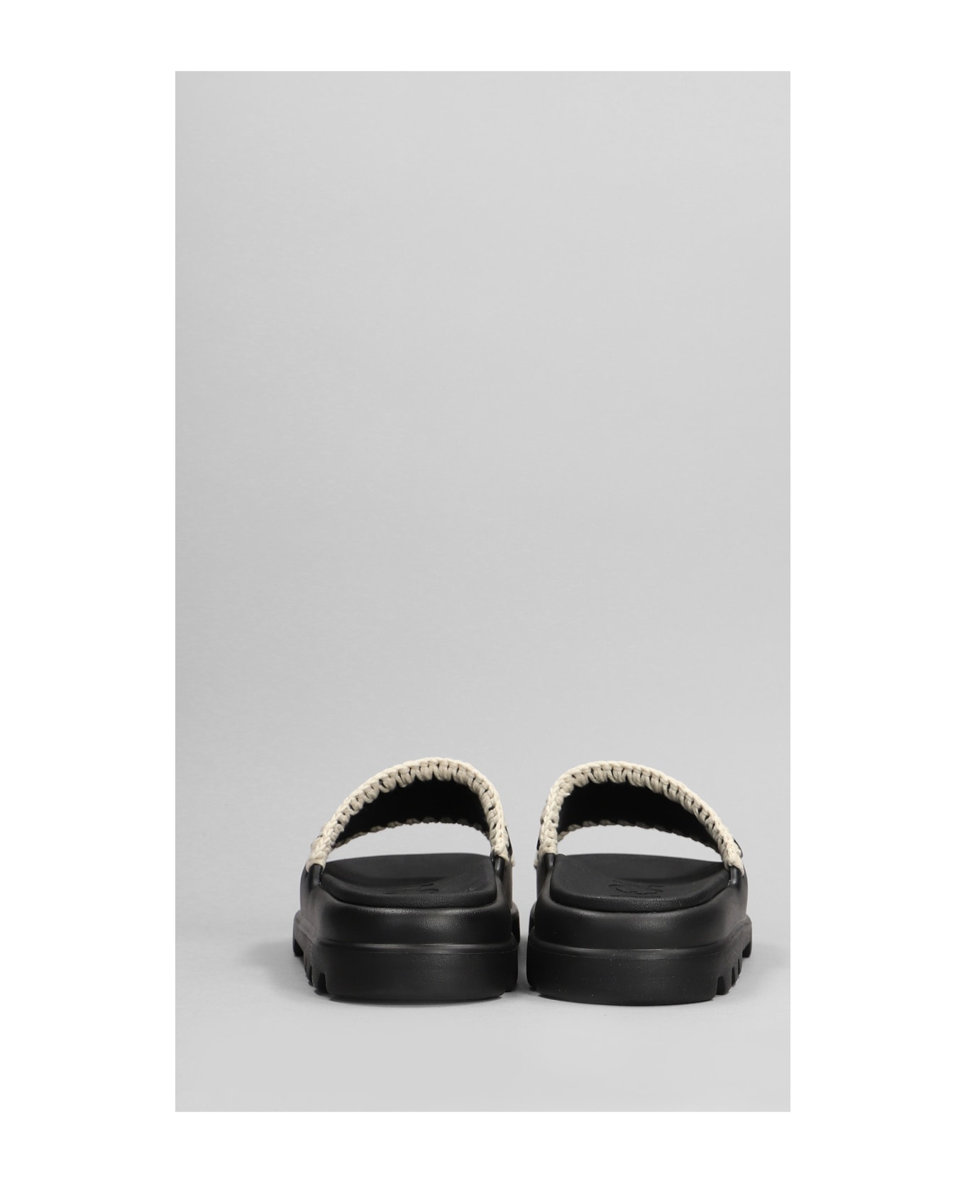 Mou Eva Onepiece Flats In Black Rubber/plasic - black