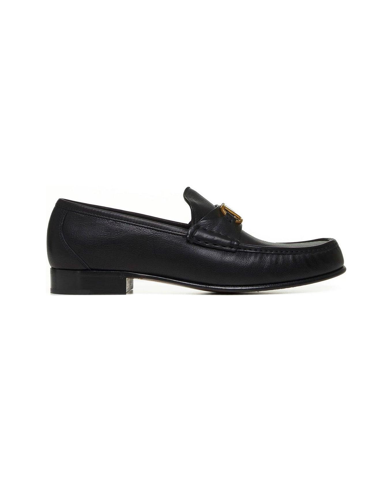 Valentino Garavani Vlogo Signature Slip-on Loafers - Black