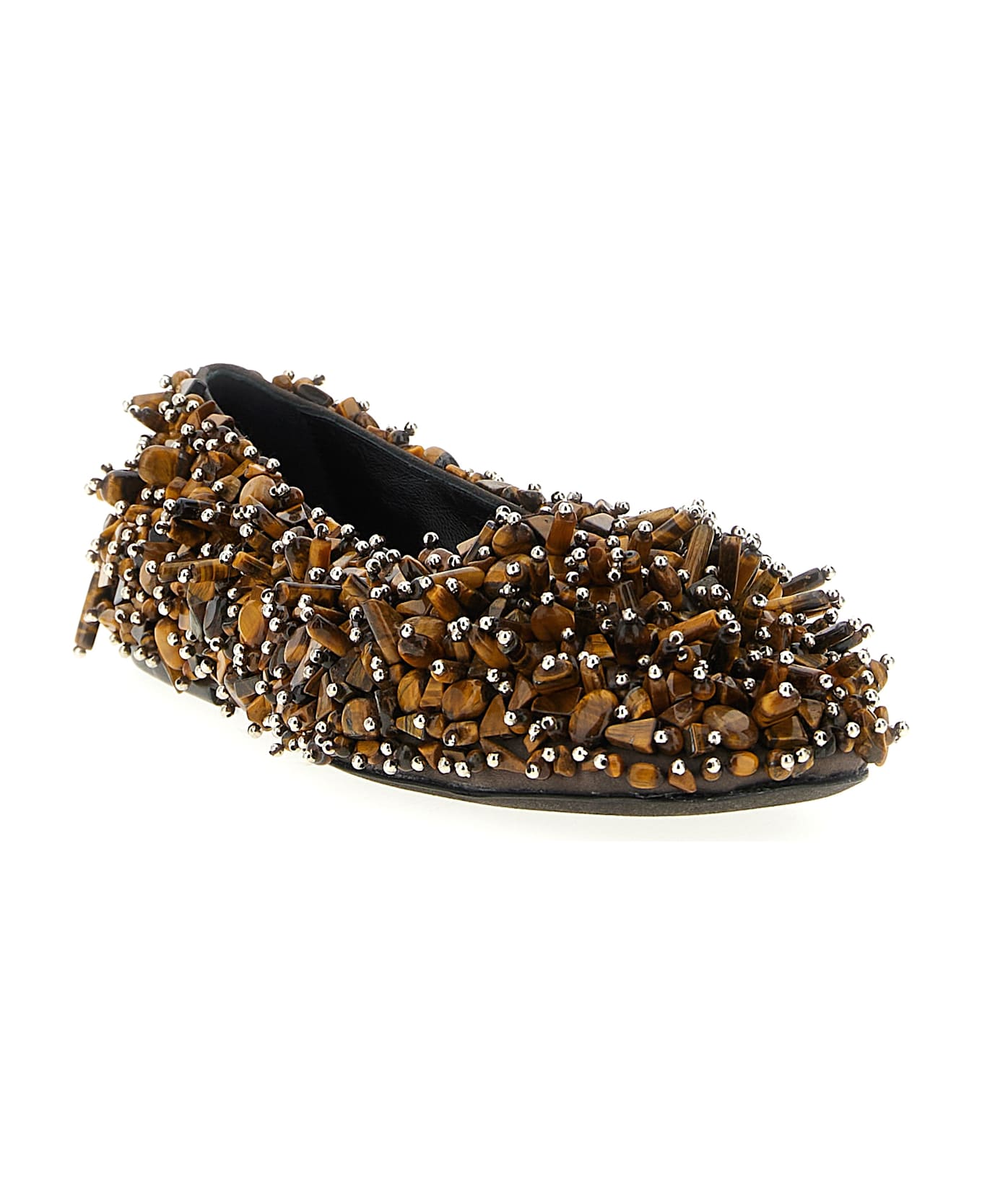 Dries Van Noten Beaded Ballet Flats - Brown