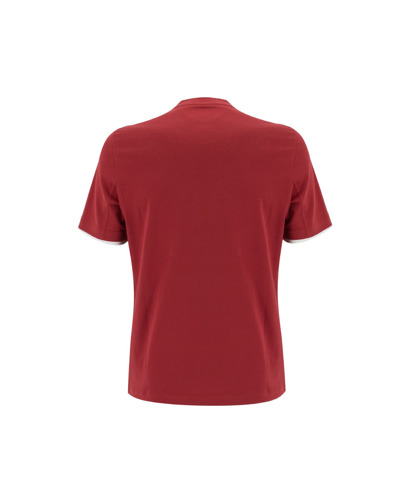 Brunello Cucinelli T-shirt - TOMATO+PERLA+PIOBO+OFF WHITE