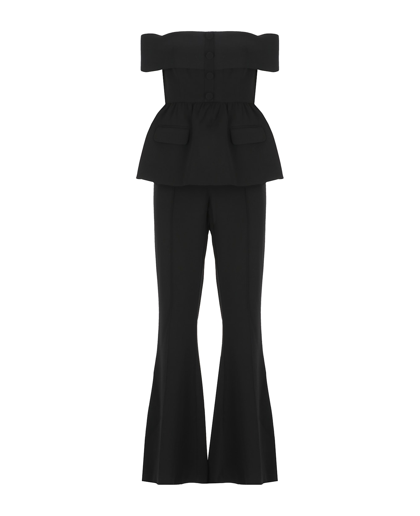self-portrait Crepe Suit - Black