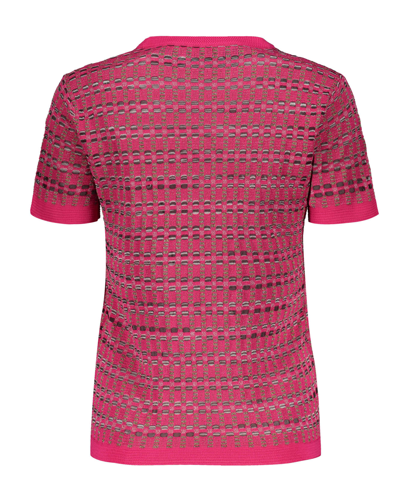 M Missoni Knitted Viscosa-blend Top - Pink