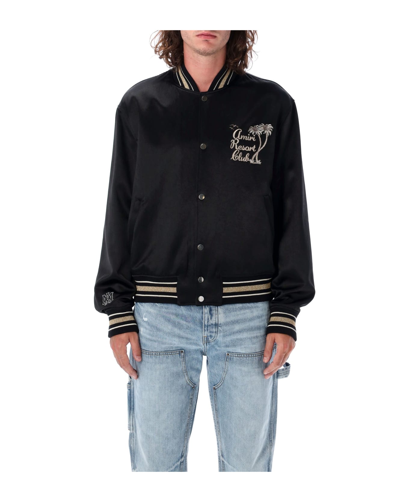 AMIRI Resort Club Varsity Jacket - BLACK