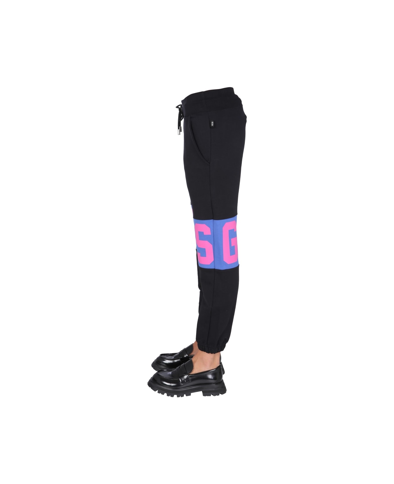 GCDS Pantalone Jogging Con Logo - BLACK スウェットパンツ