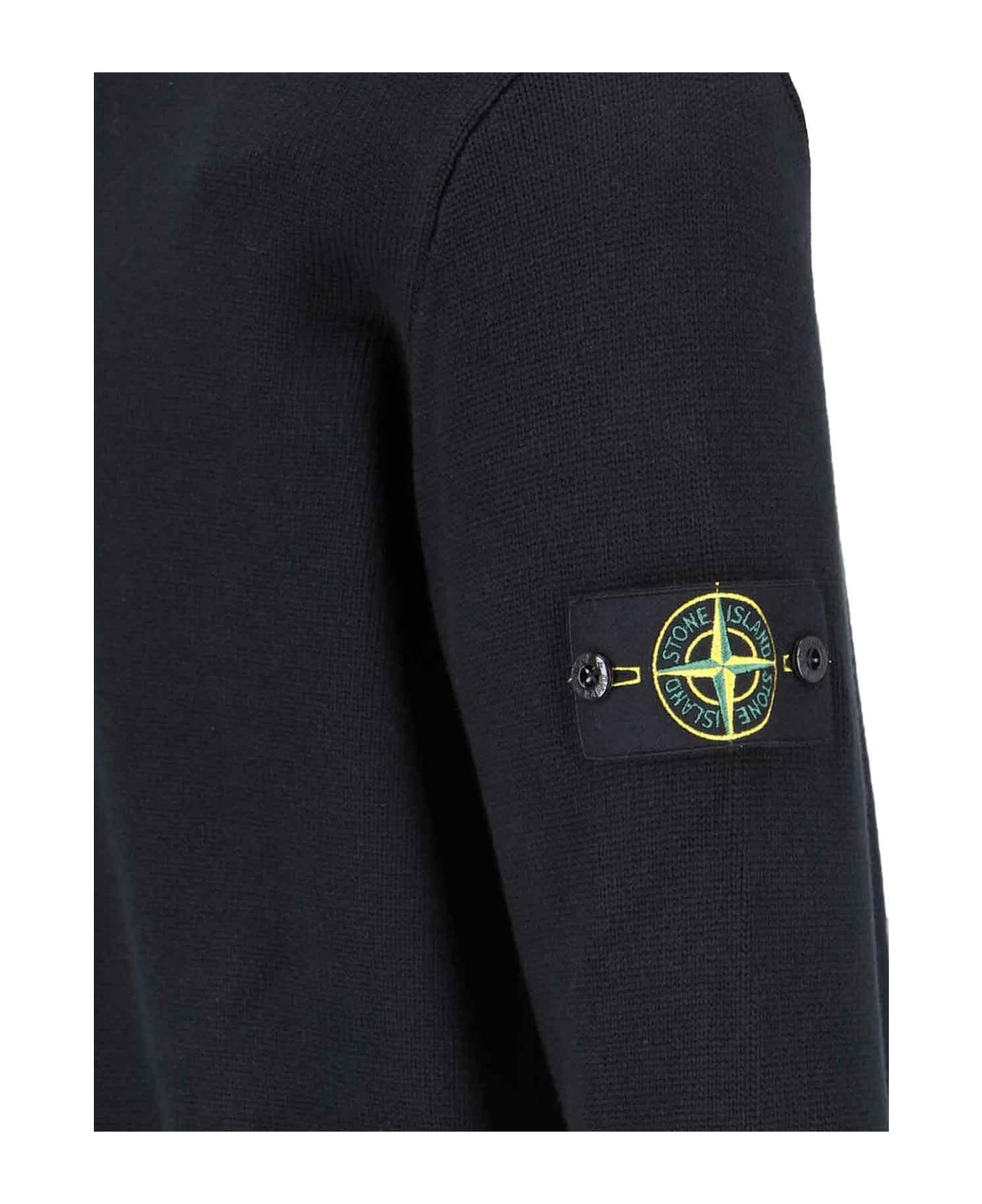 Stone Island Classic Turtleneck Sweater - BLACK