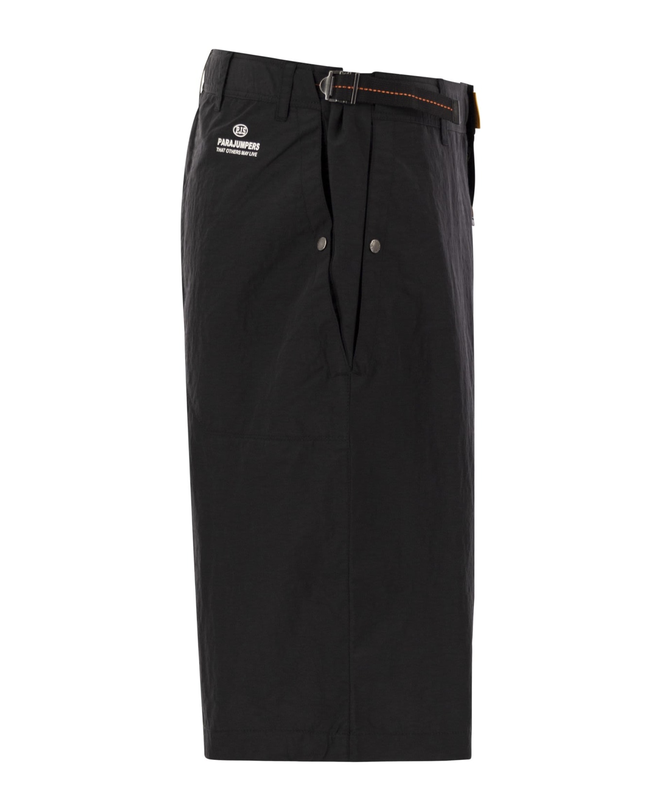 Parajumpers Ivan - Nylon Poplin Short Trousers - Black ショートパンツ