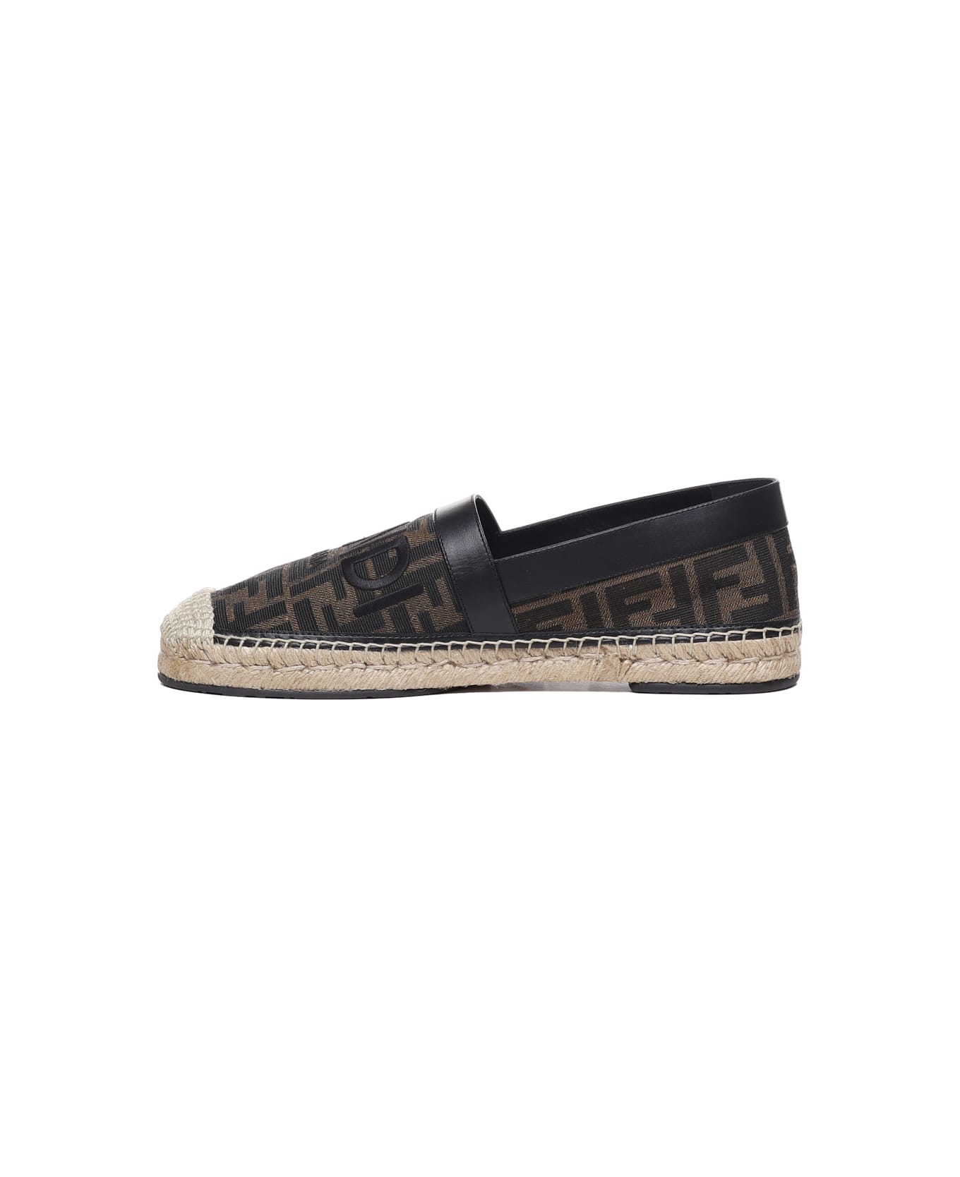 Fendi Jacquard Espadrilles With All-over Ff Logo - Brown tobacco