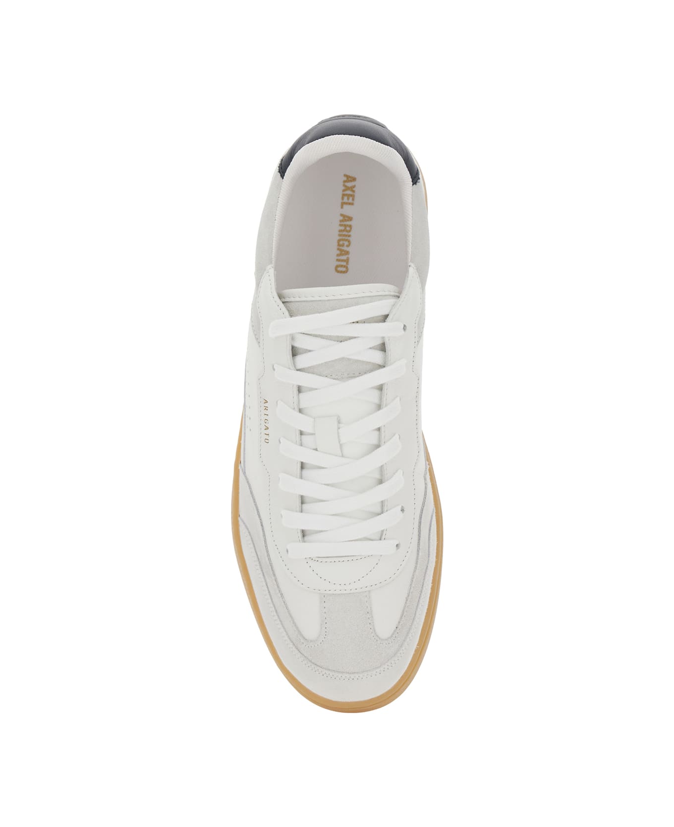 Axel Arigato 'dice T-toe' White Low Top Sneakers With Logo Patch On The Tongue And Logo Lettering On The Rear In Leather Man - White