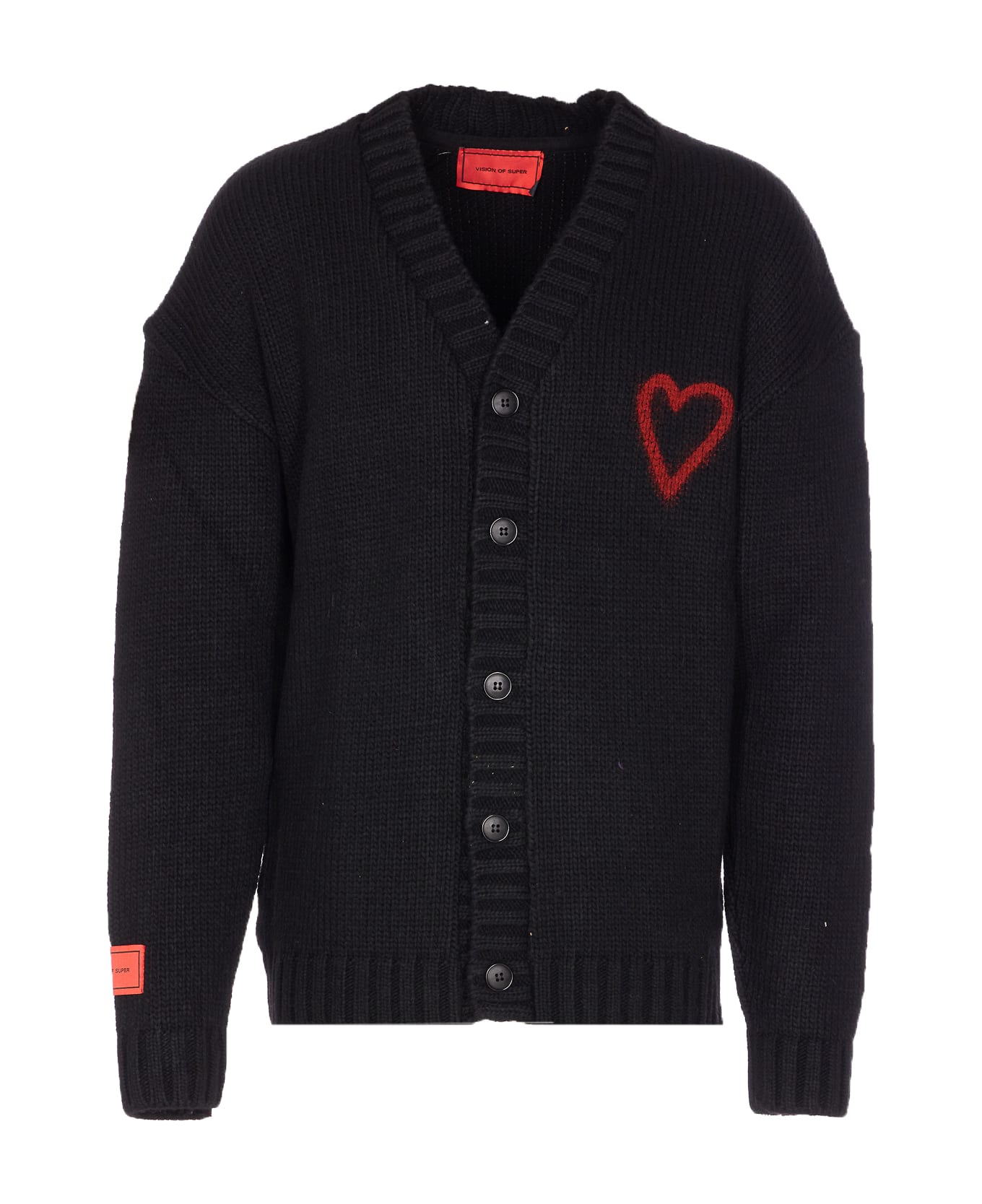 Vision of Super Heart Cardigan - Black