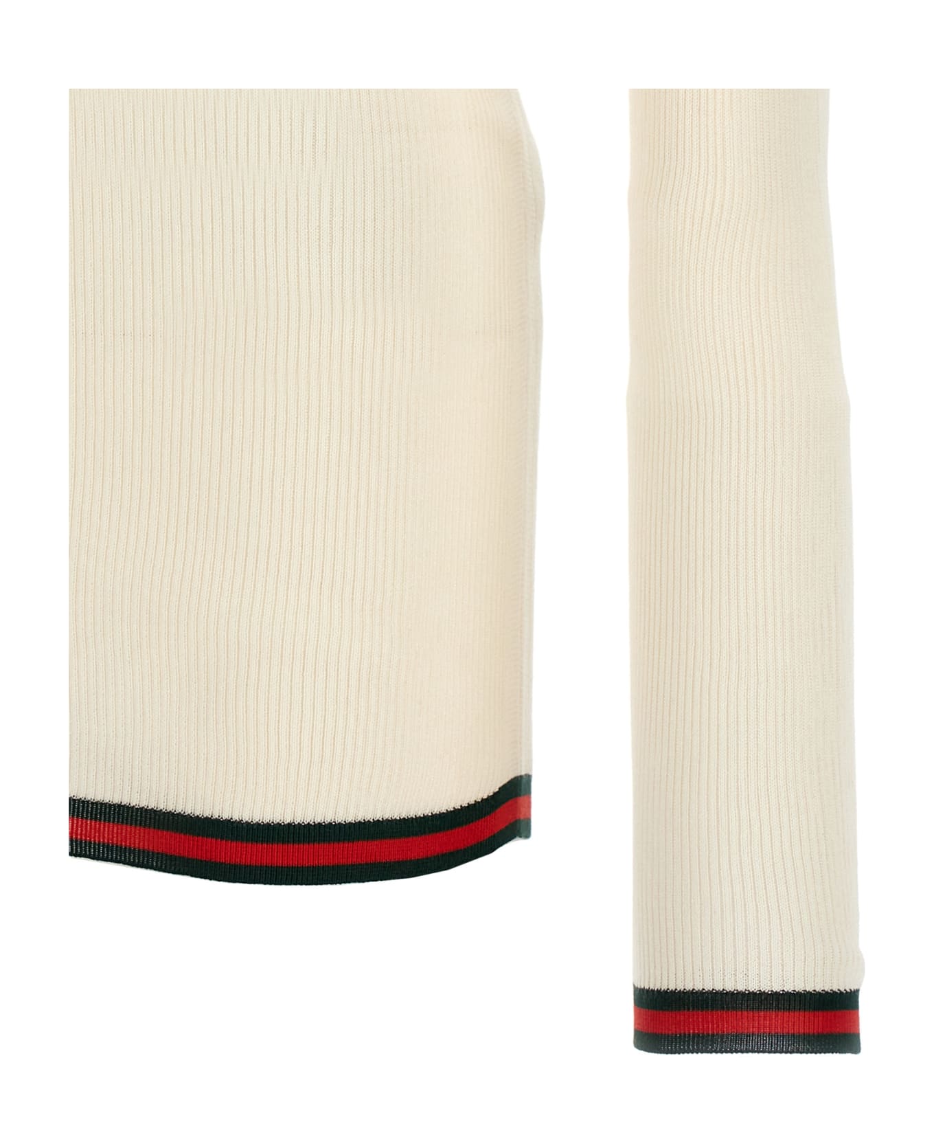 Gucci Web Tape Jersey - White