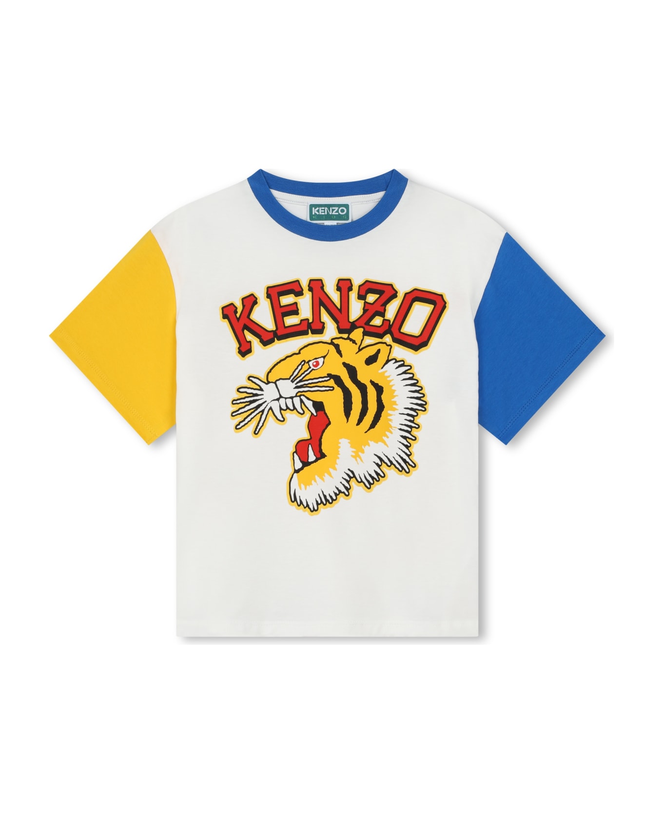 Kenzo Kids T-shirt Con Stampa - Cream Tシャツ＆ポロシャツ