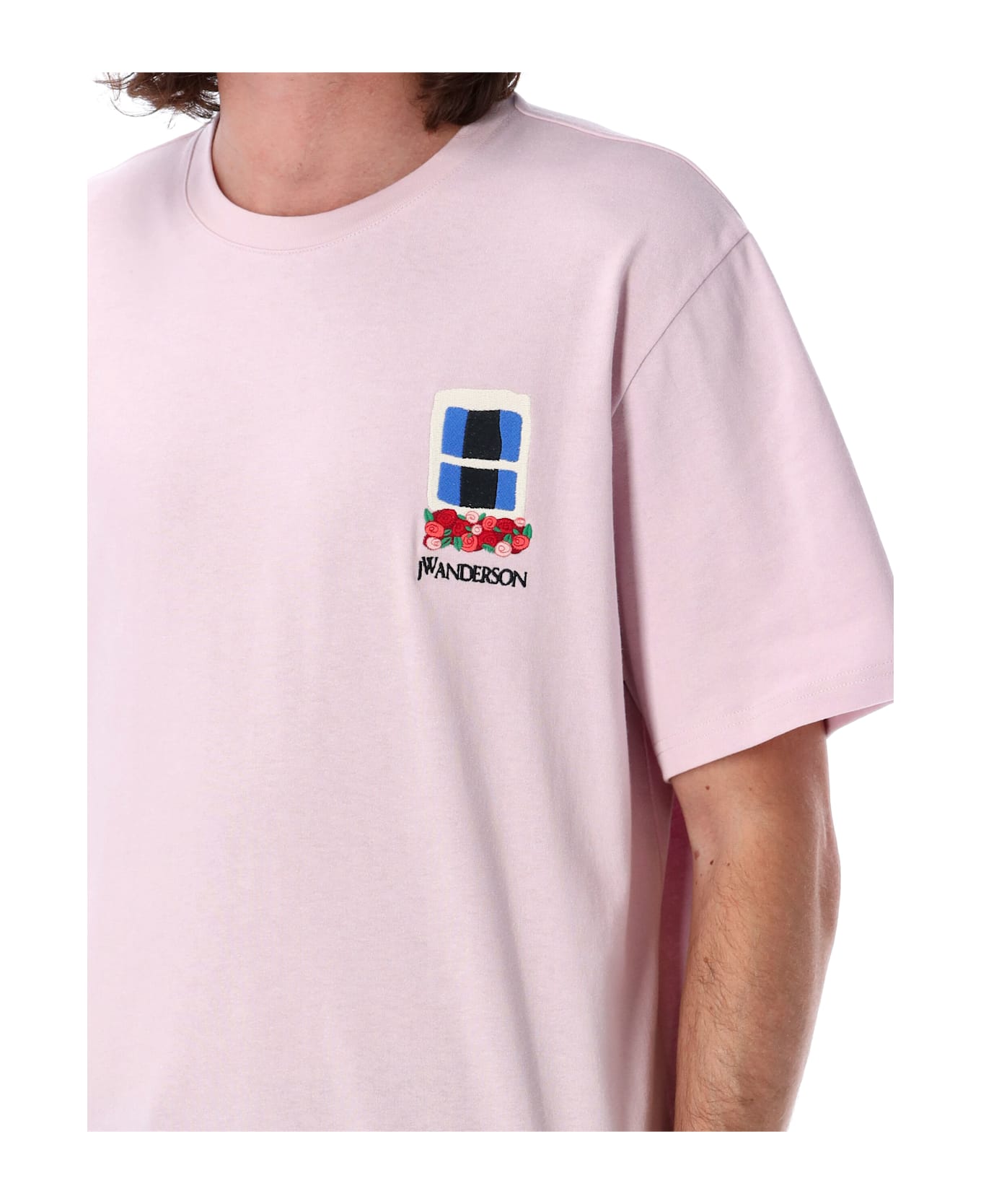 J.W. Anderson Window Embroid Tee - BLUSH