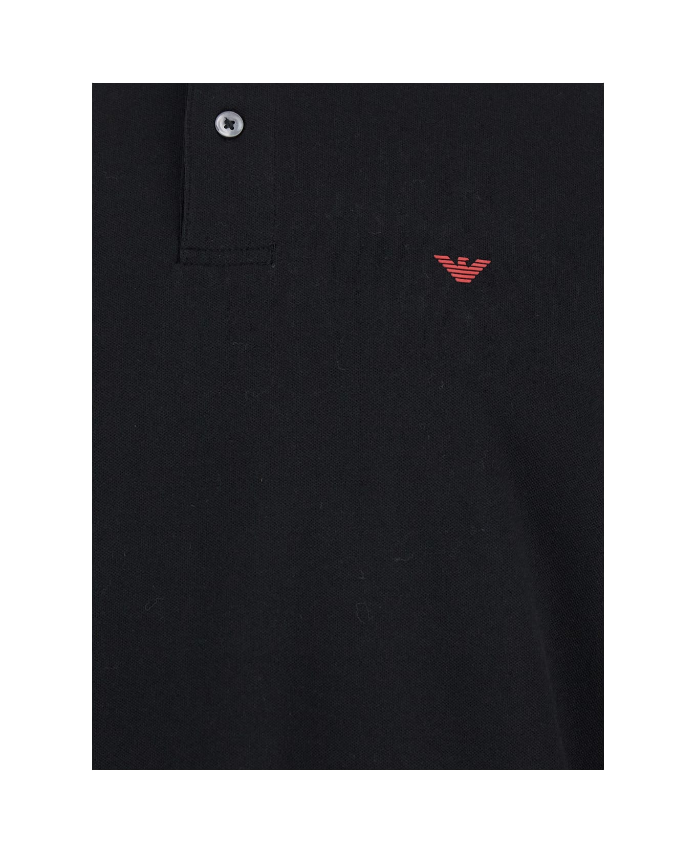 Emporio Armani Long Sleeves Polo Shirt - NERO