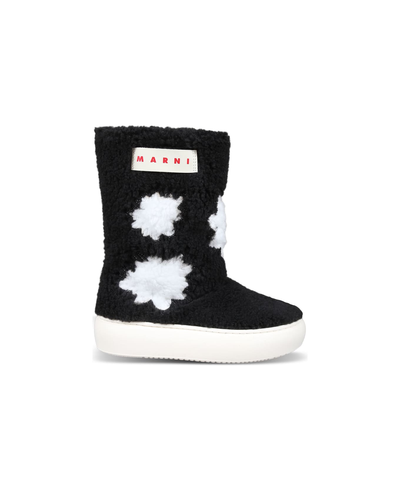 Marni Black Boots For Girl With Stars - Black