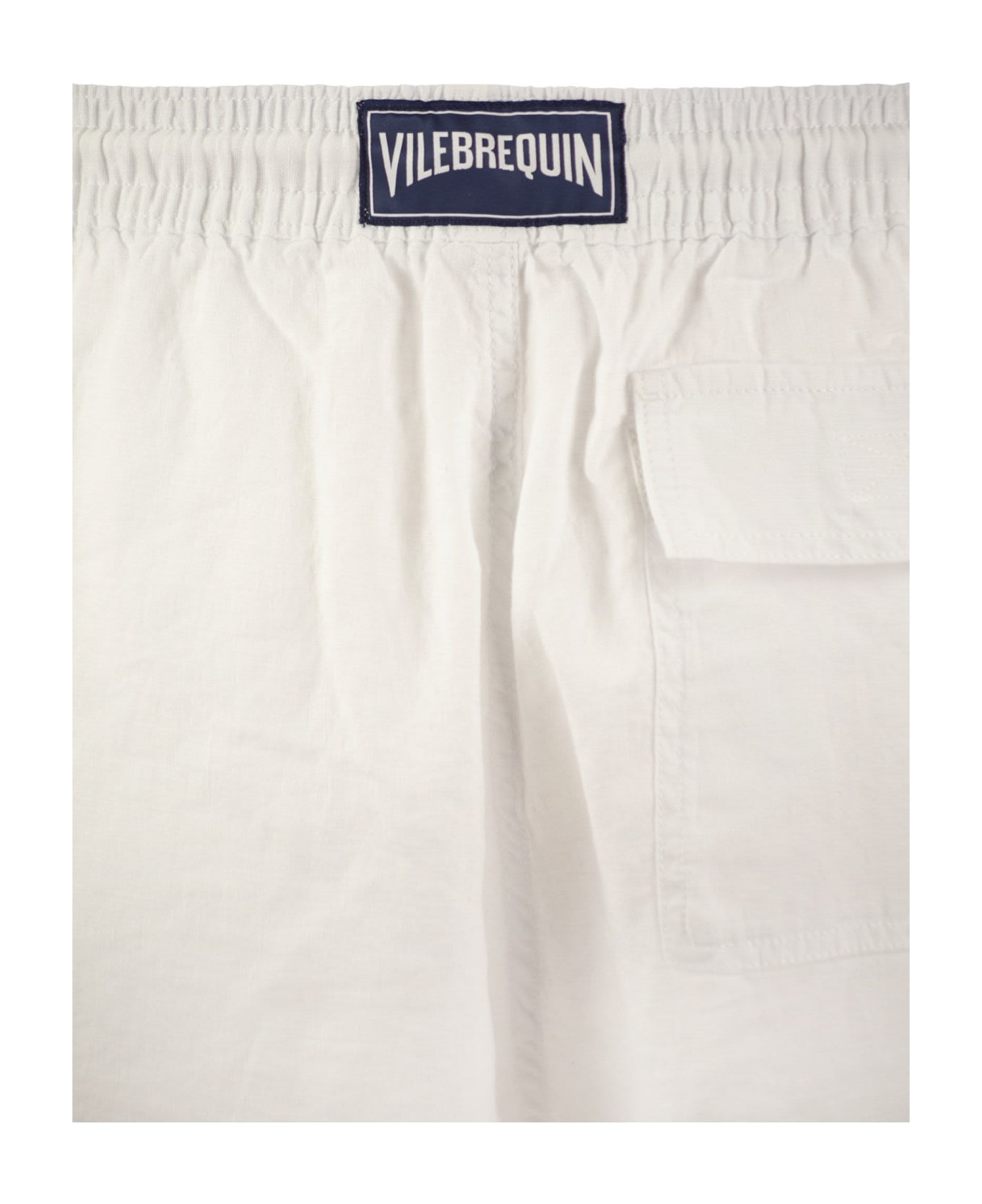 Vilebrequin Linen Cargo Bermuda Shorts - White ショートパンツ