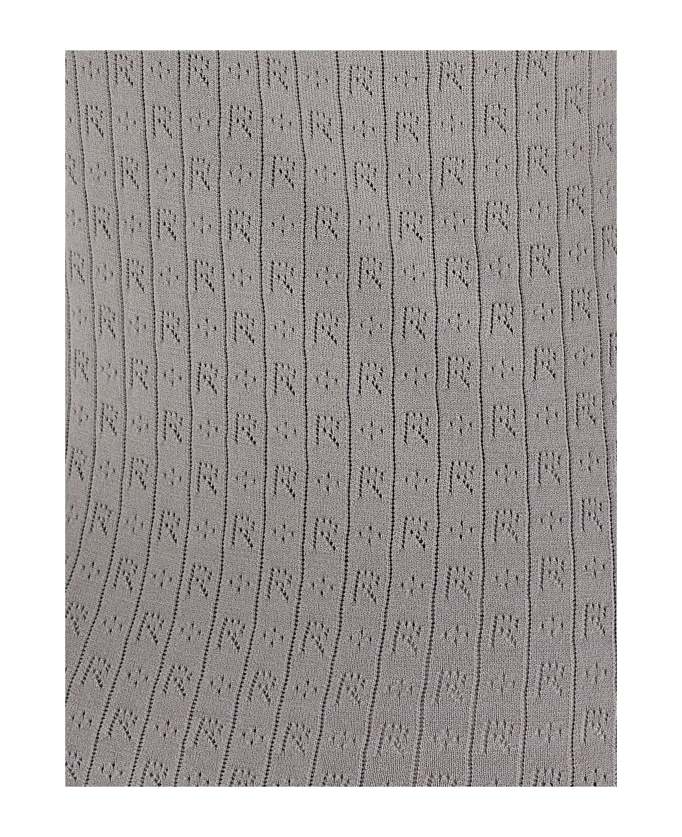 Rotate by Birger Christensen 
pointelle
 Polo Shirt - Gray