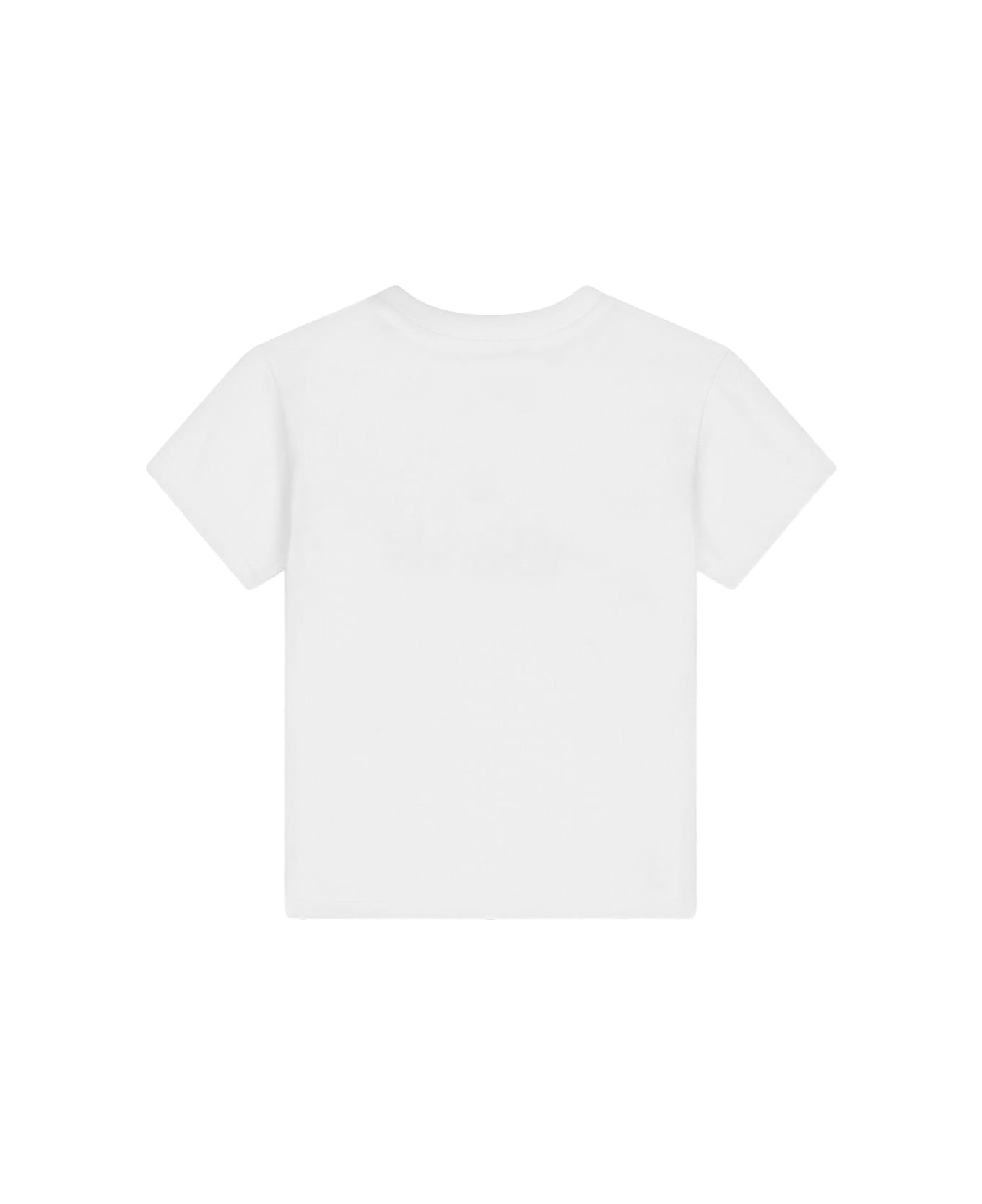 Dolce & Gabbana Logo Print Jersey T-shirt - White Tシャツ＆ポロシャツ