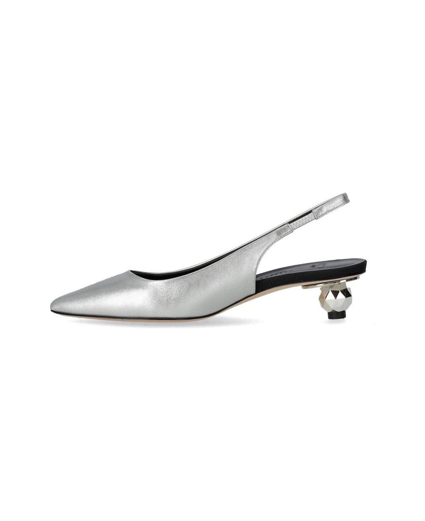 Weekend Max Mara Gallico Slingback Pumps - Silver