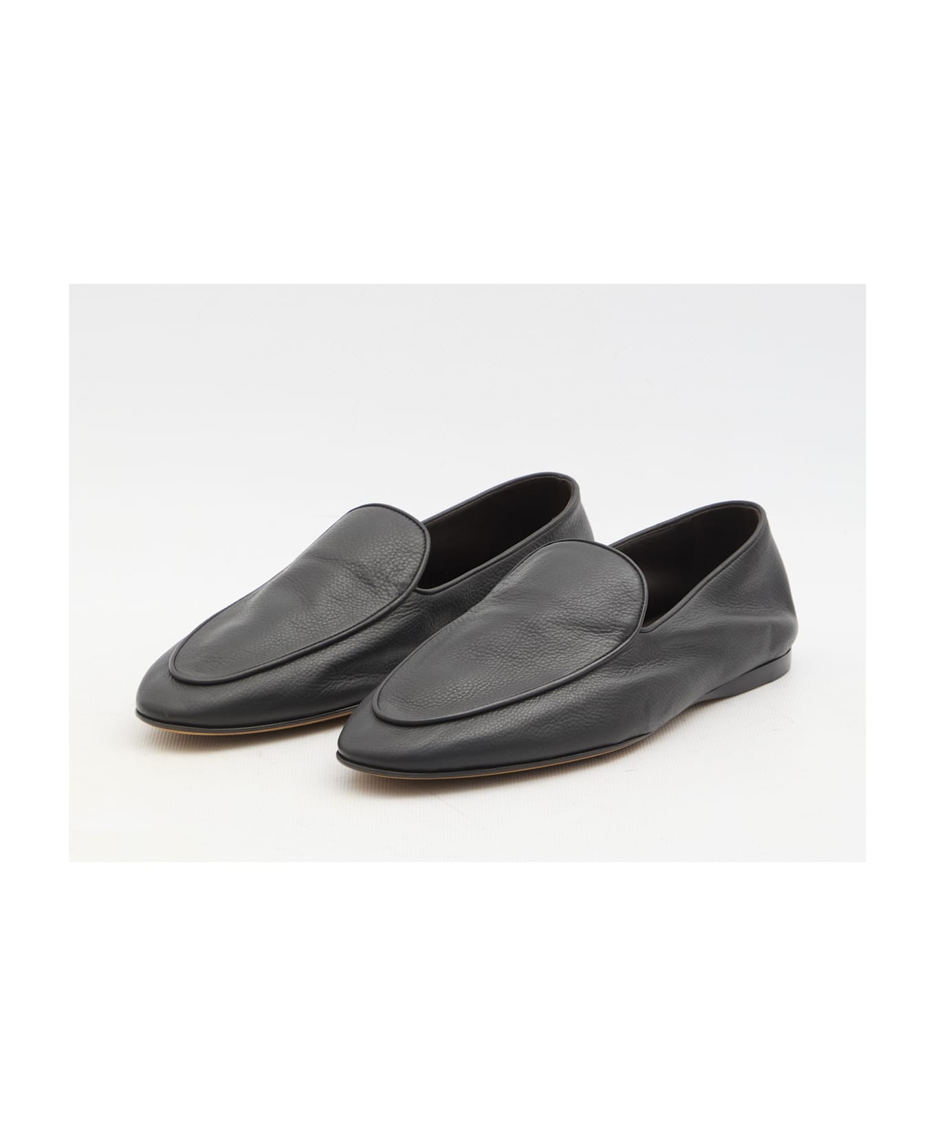The Row Awar Flat Loafers - BLACK