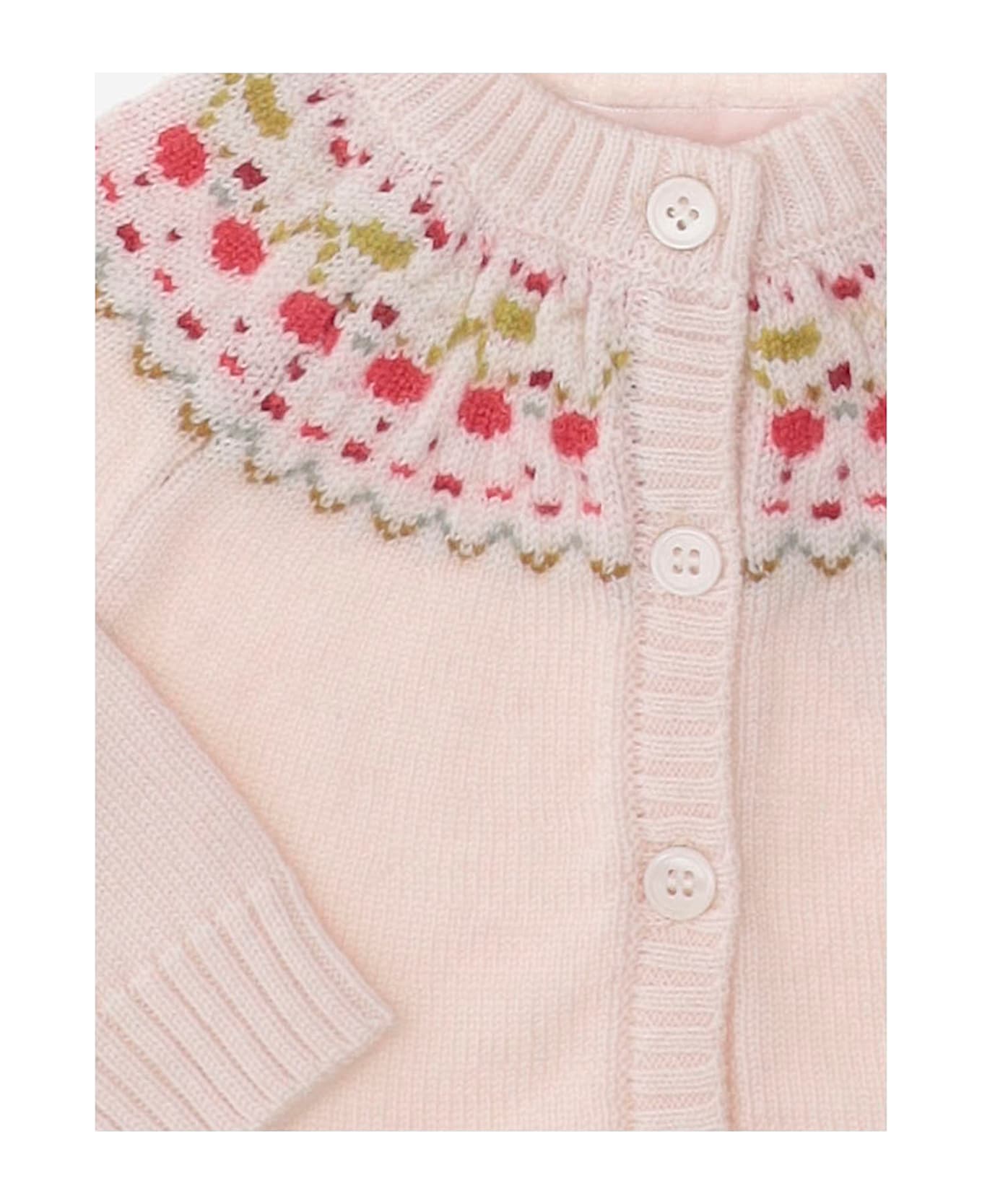 Bonpoint Wool And Cashmere Cardigan - Pink