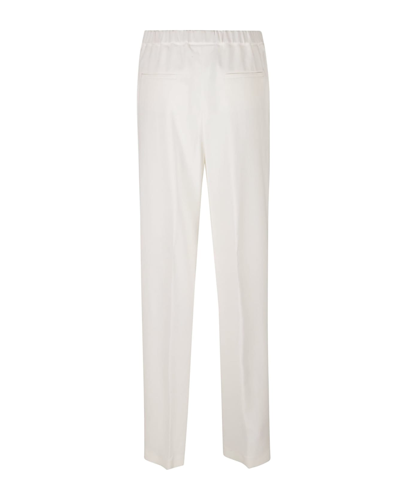 Fabiana Filippi Elastic Waist Plain Trousers - bianco
