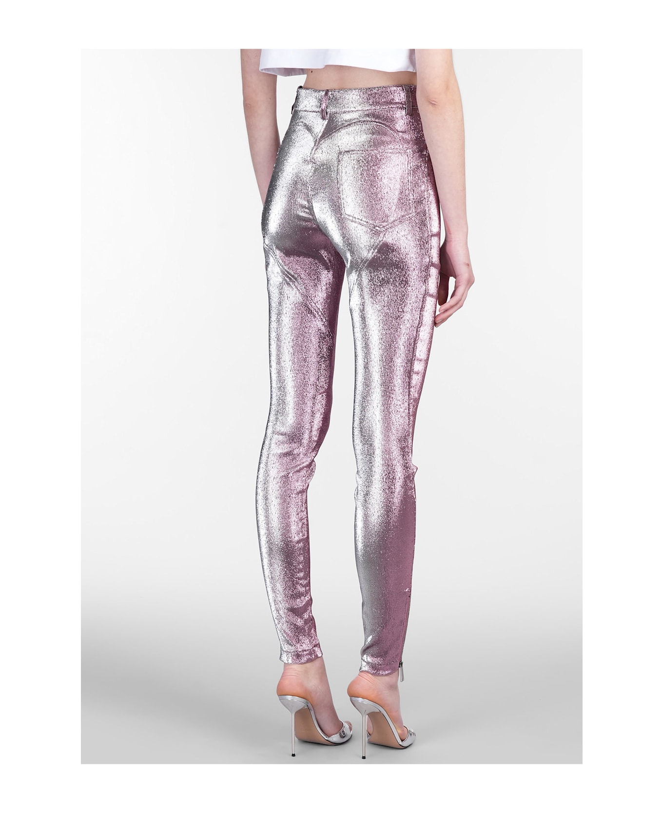 AREA Leggings In Rose-pink Polyester - rose-pink
