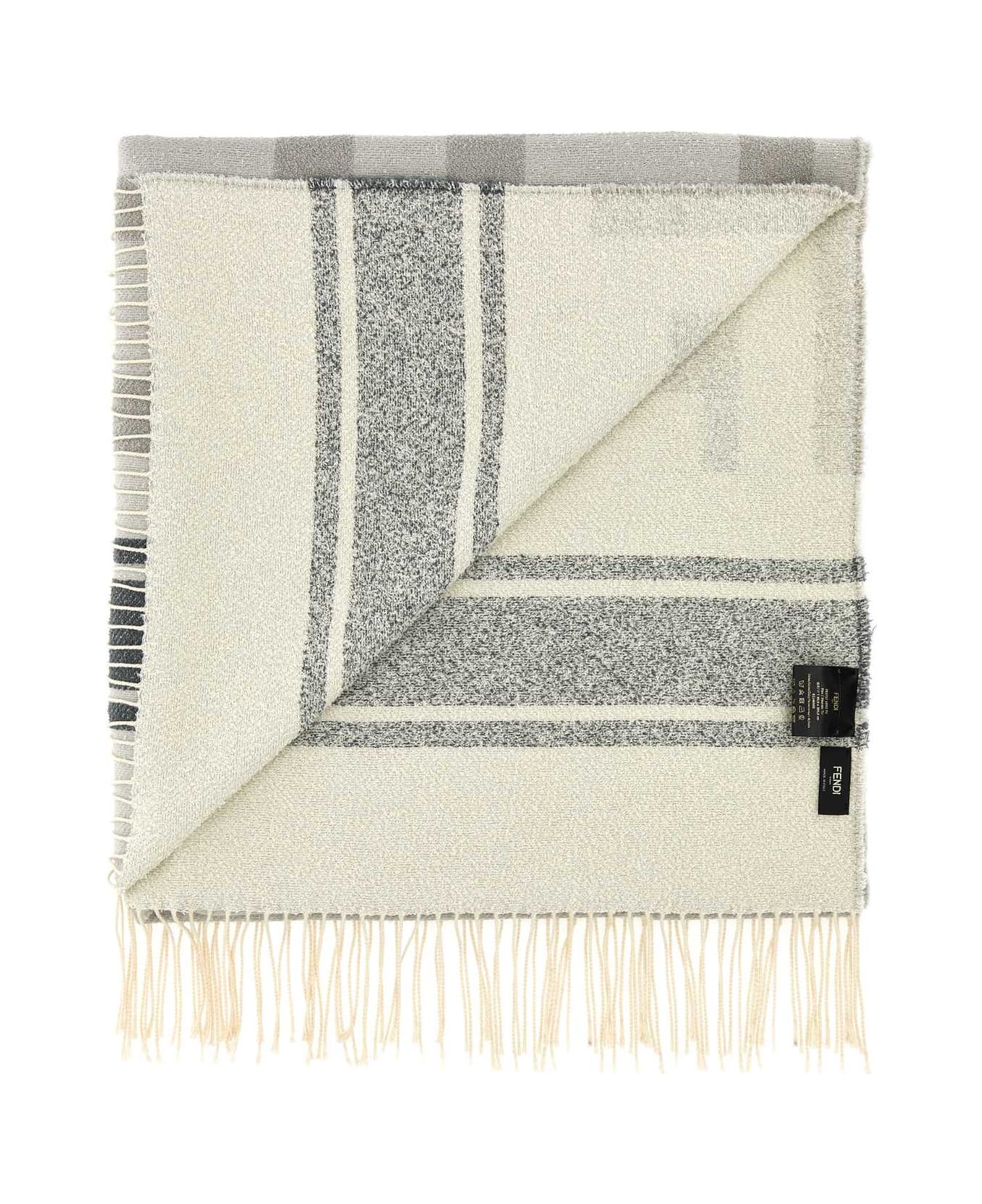 Fendi Embroidered Cotton Blend Beach Towel - F0QZ0