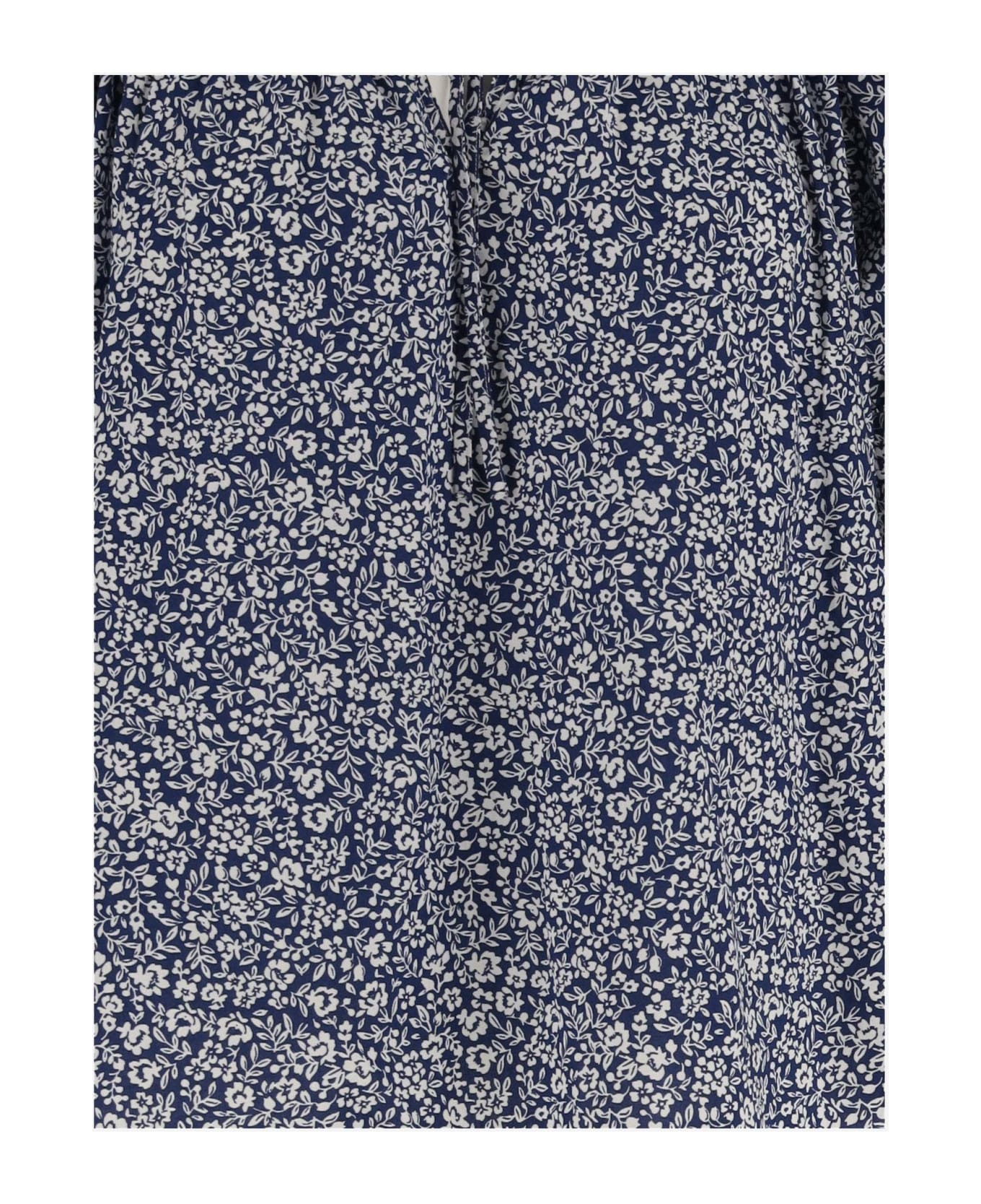 Polo Ralph Lauren Cotton Shirt With Floral Pattern - Blue ブラウス