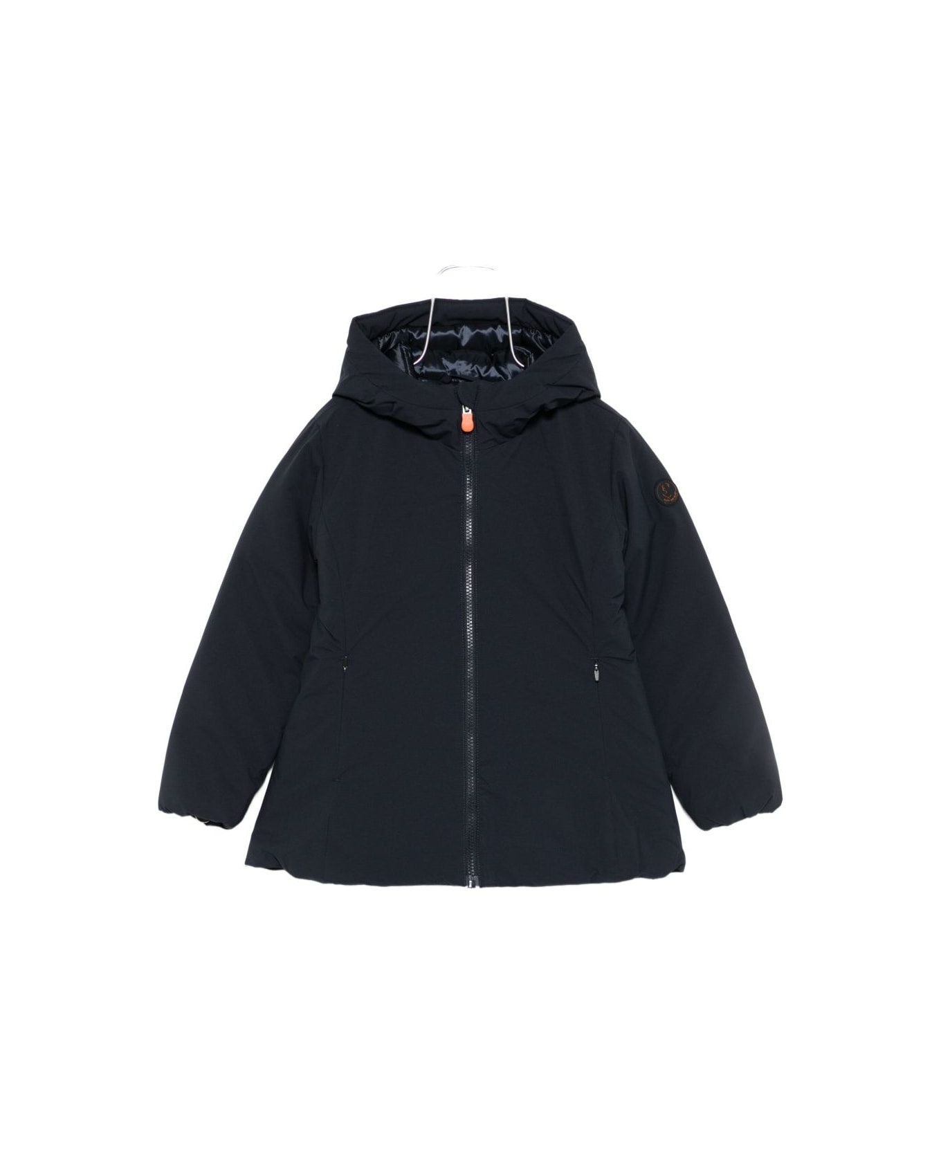 Save the Duck Kids Blue Padded Jacket With Hood - Blue