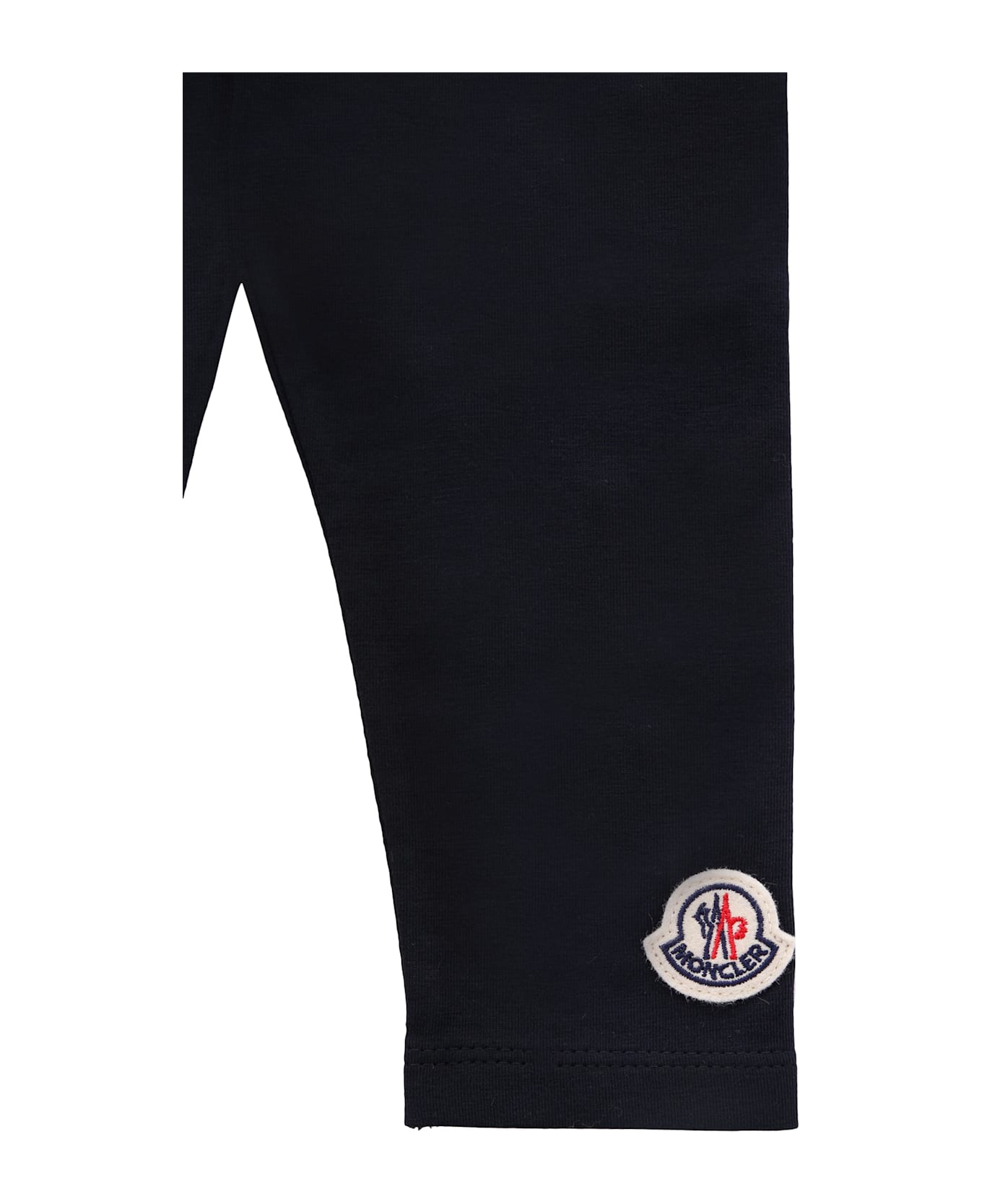 Moncler Blue Leggings For Baby Girl With Logo - Blue