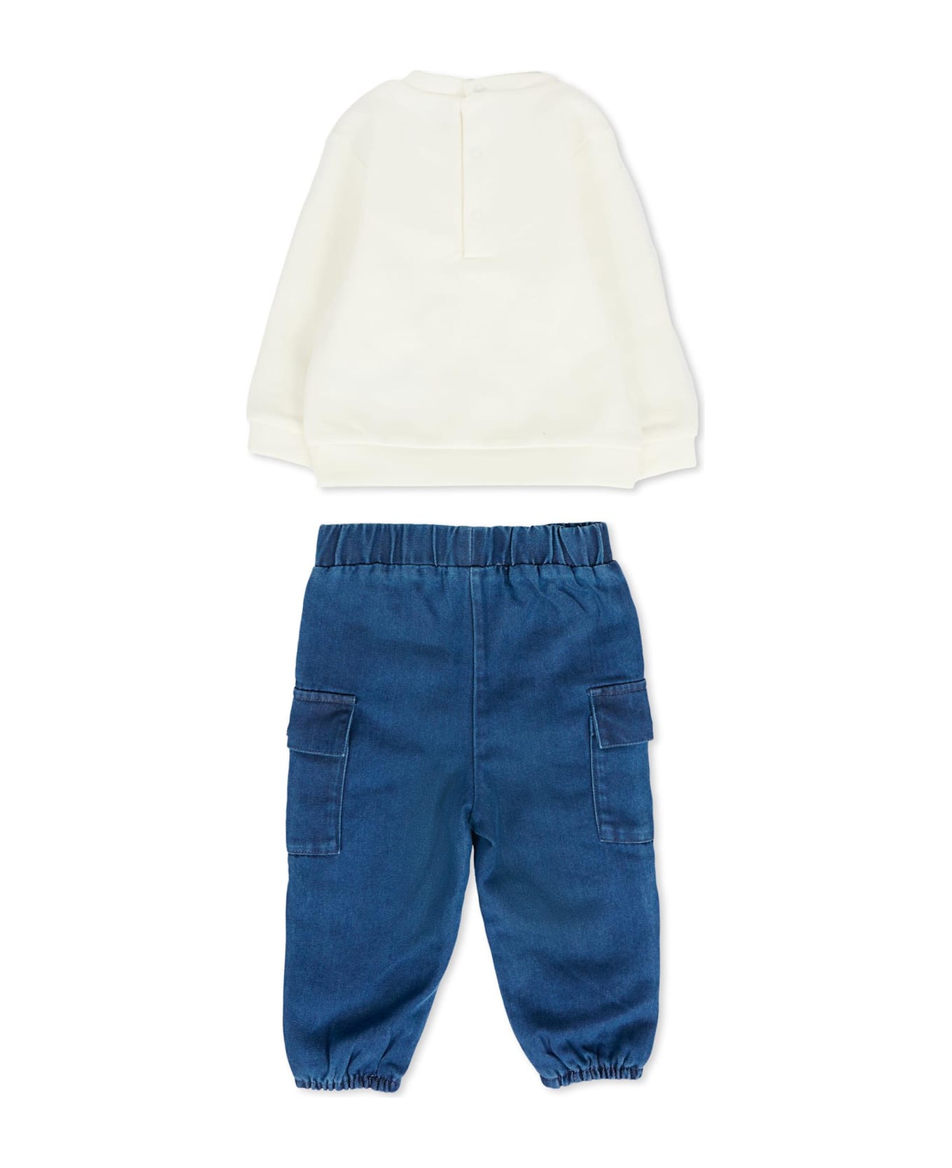 Michael Kors Ivory Suit For Baby Girl With Logo - Ivory