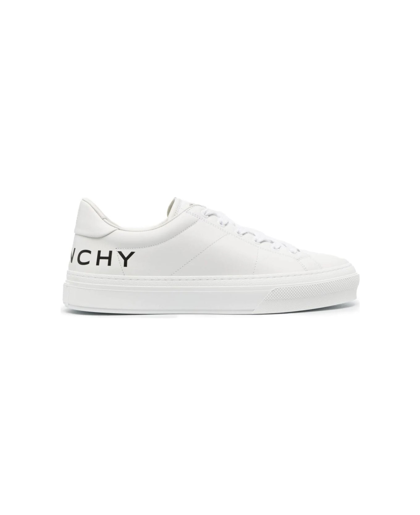 Givenchy Stone Grey City Sport Sneakers With Printed Logo - White