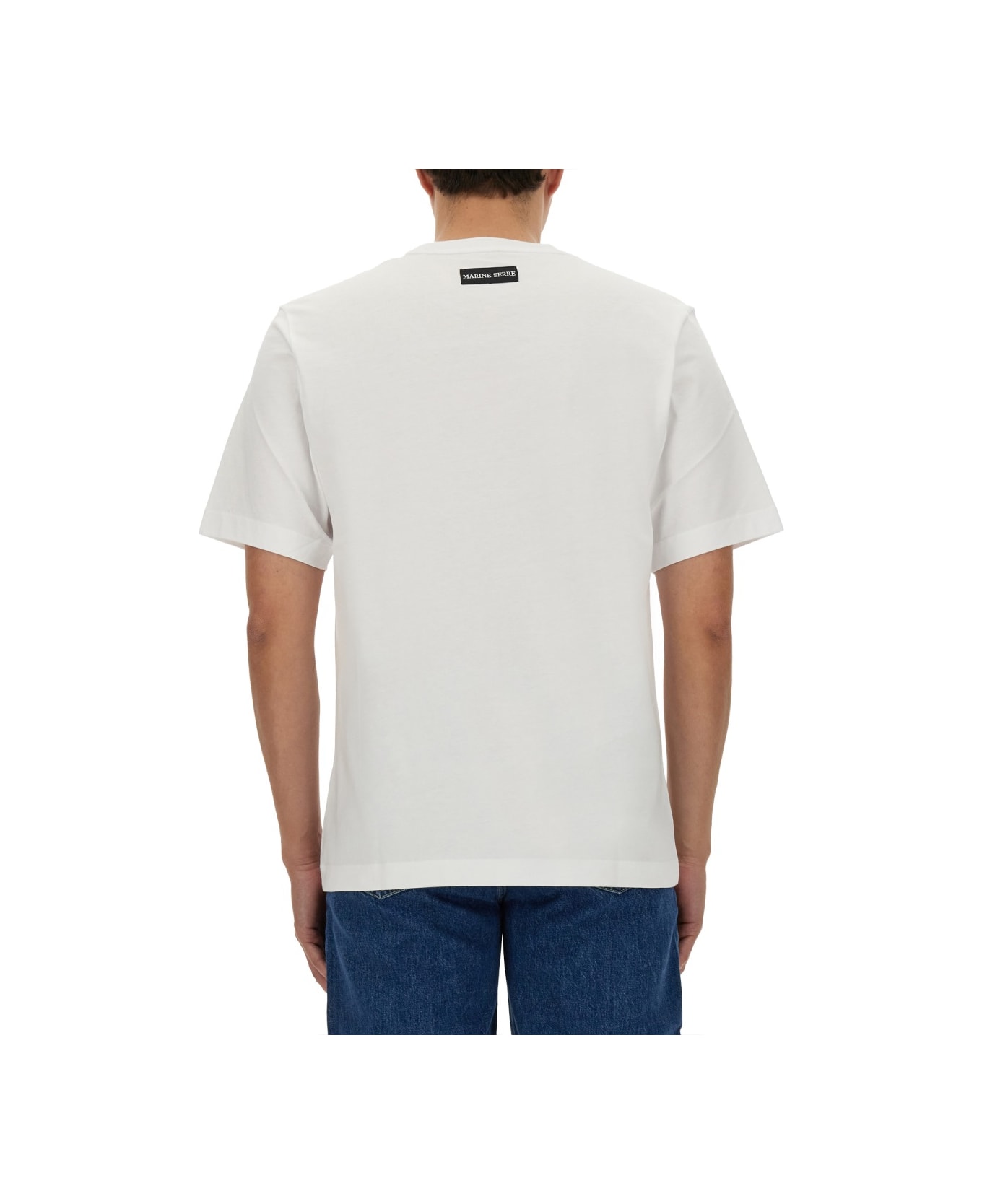 Marine Serre Cotton T-shirt - WHITE
