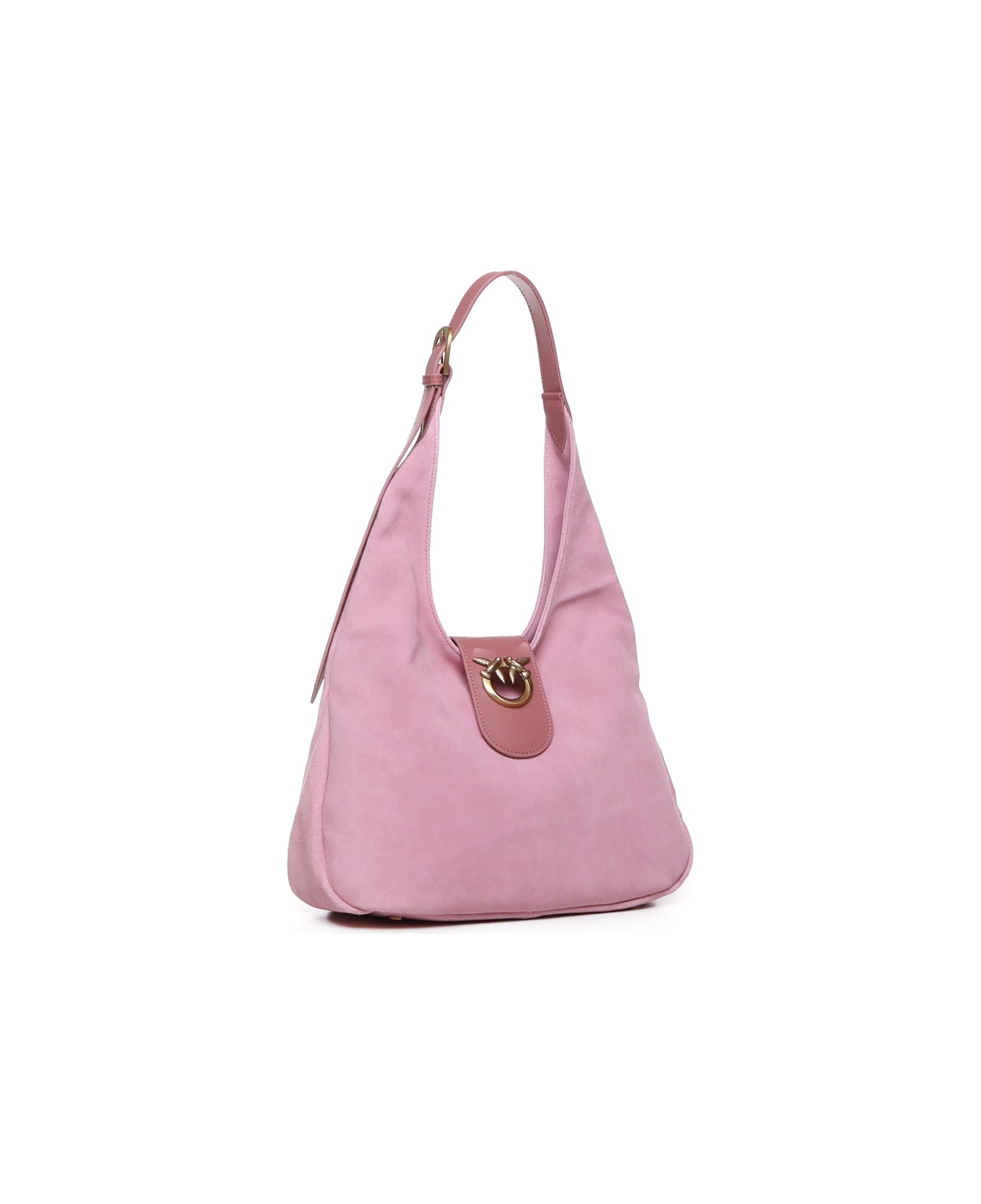 Pinko Shoulder Bag With Love Birds Plaque - Pink