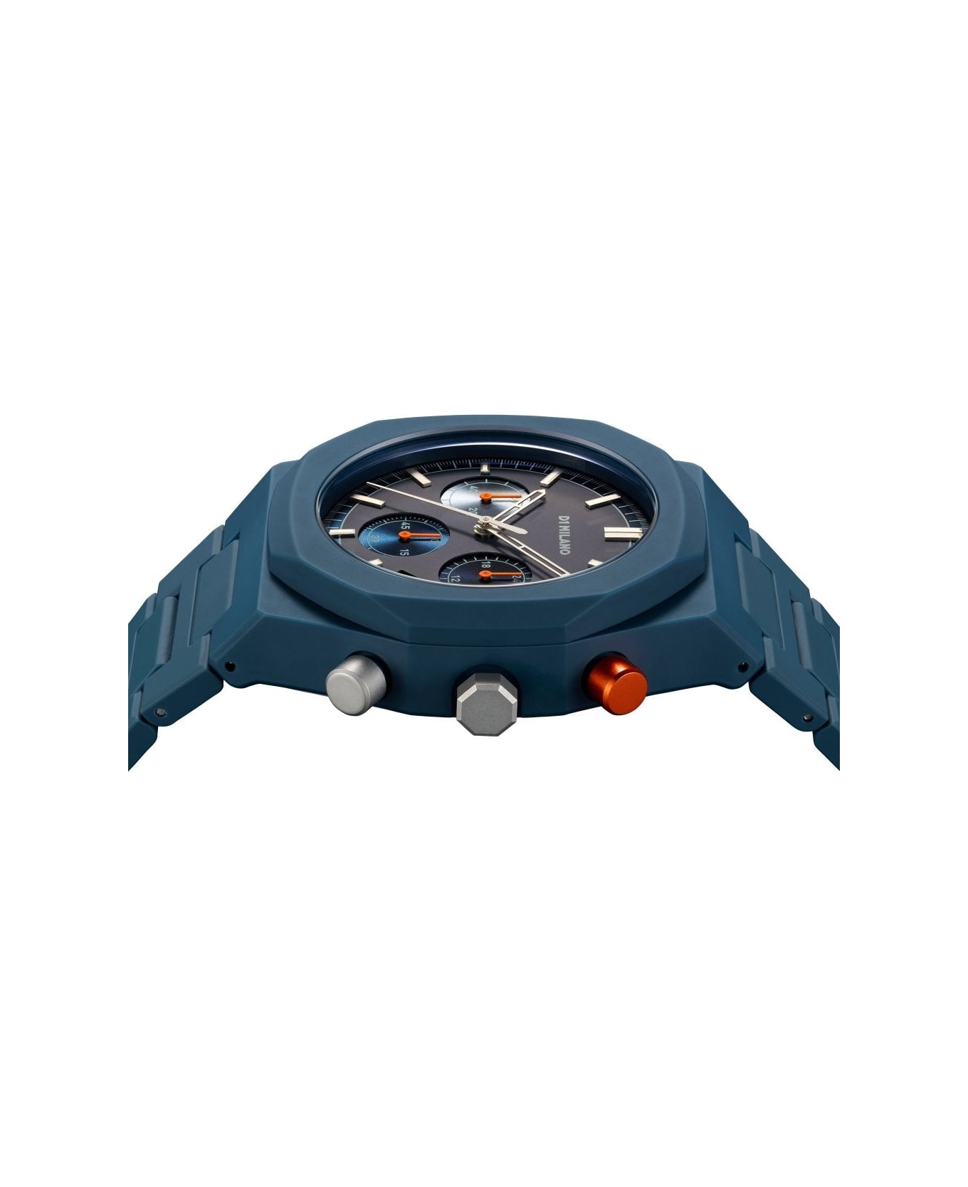 D1 Milano Charcoal Neptune Blue Polychrono 40.5 Mm Watch - Blue