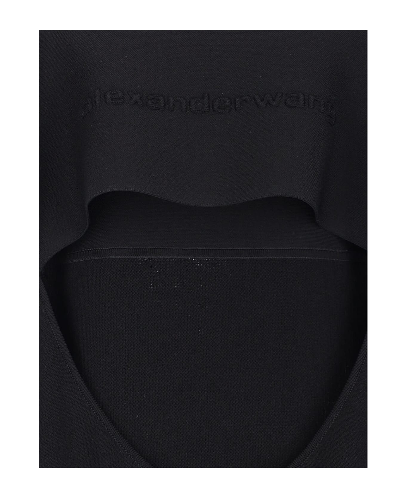 Alexander Wang Logo Midi Dress - Black  