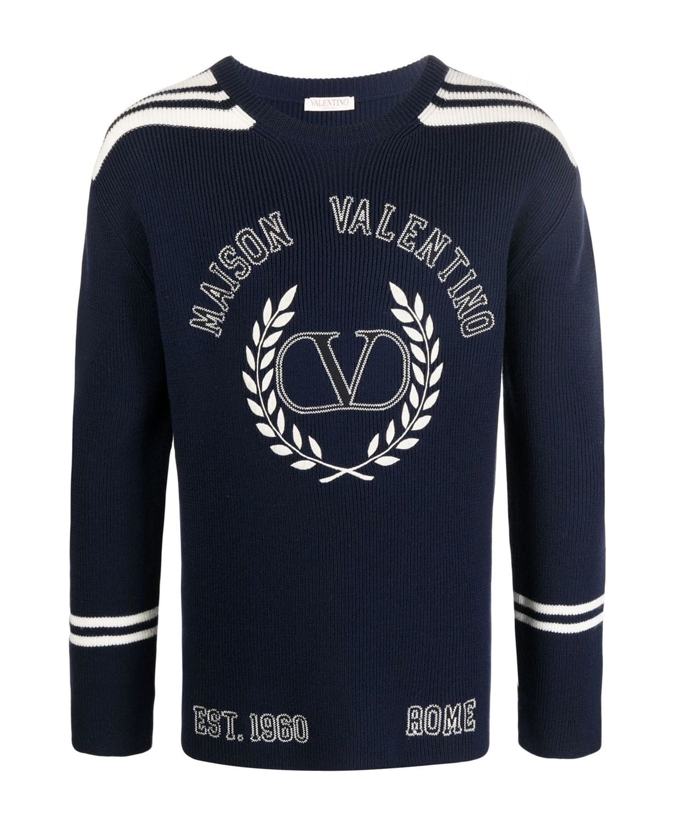 Valentino Wool Logo Sweater - Blue