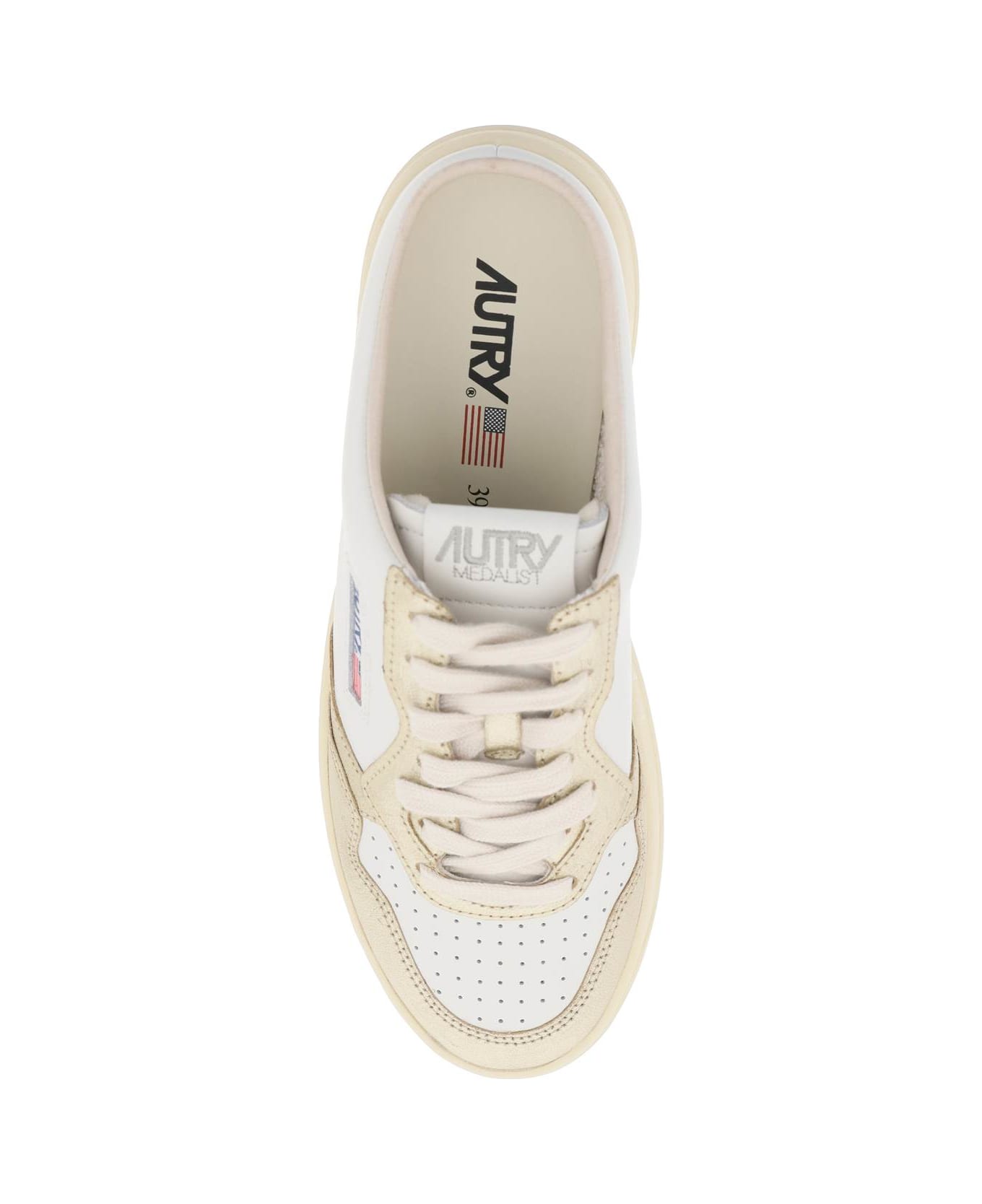 Autry Medalist Mule Low Sneakers - WHITE PLATINUM (White)