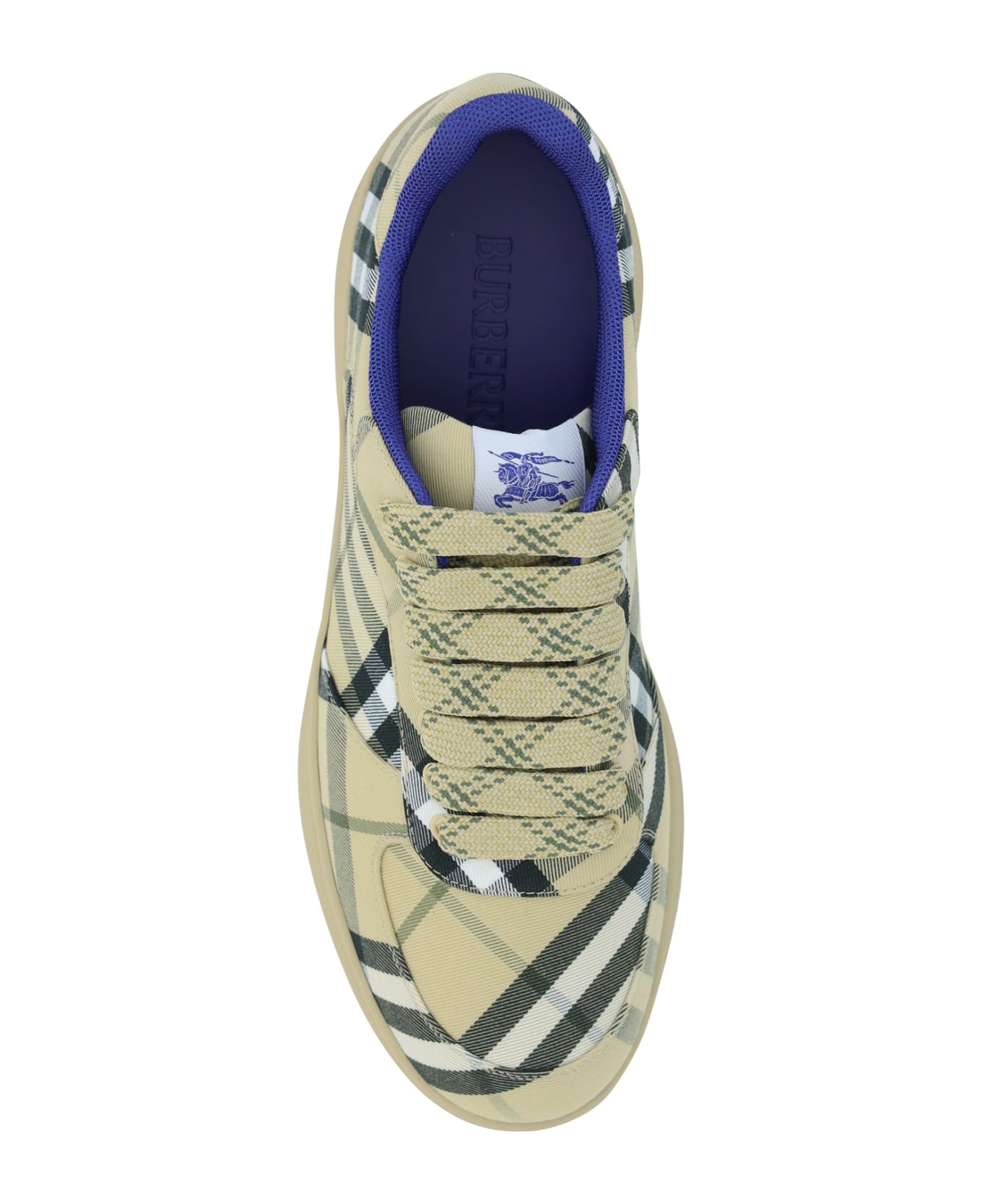 Burberry Seasonal Check Beige Sneakers - Grain Ip Check