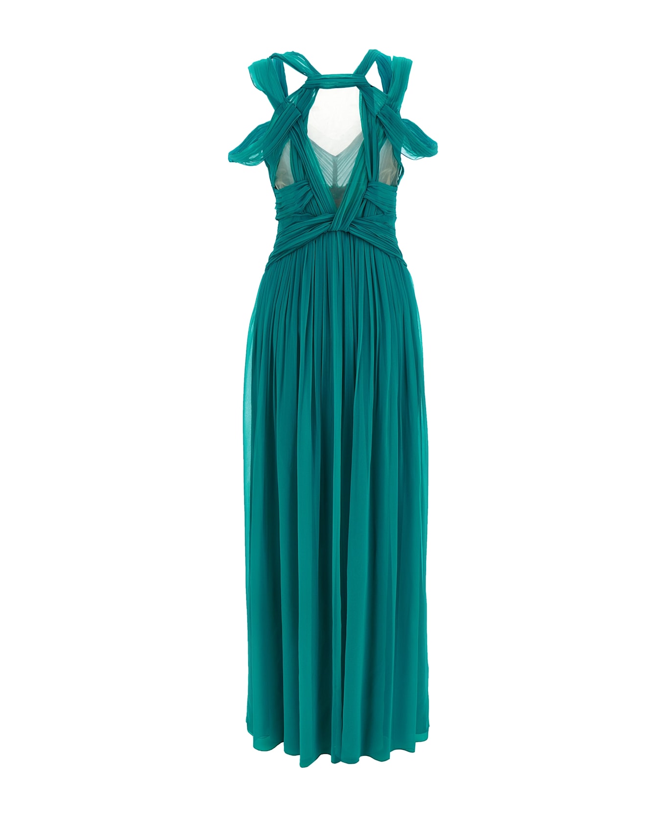 Alberta Ferretti Chiffon Dress - Green