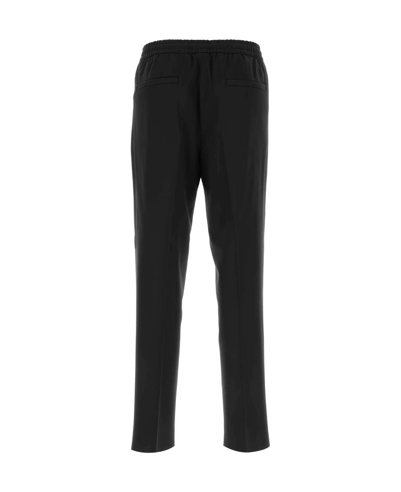 Zegna Black Stretch Polyester Blend Joggers - 8R