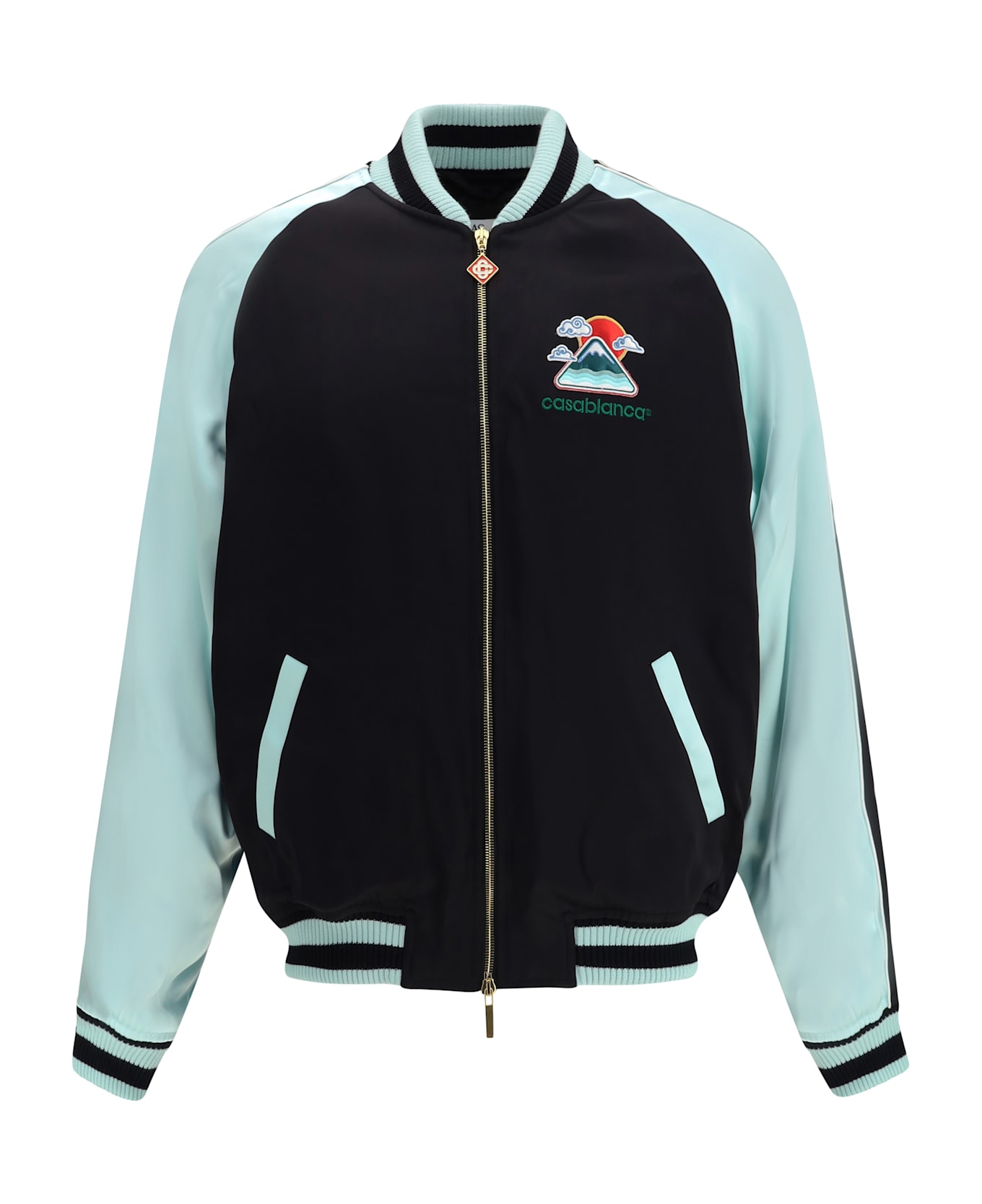 Casablanca Two-tone Satin Bomber Jacket