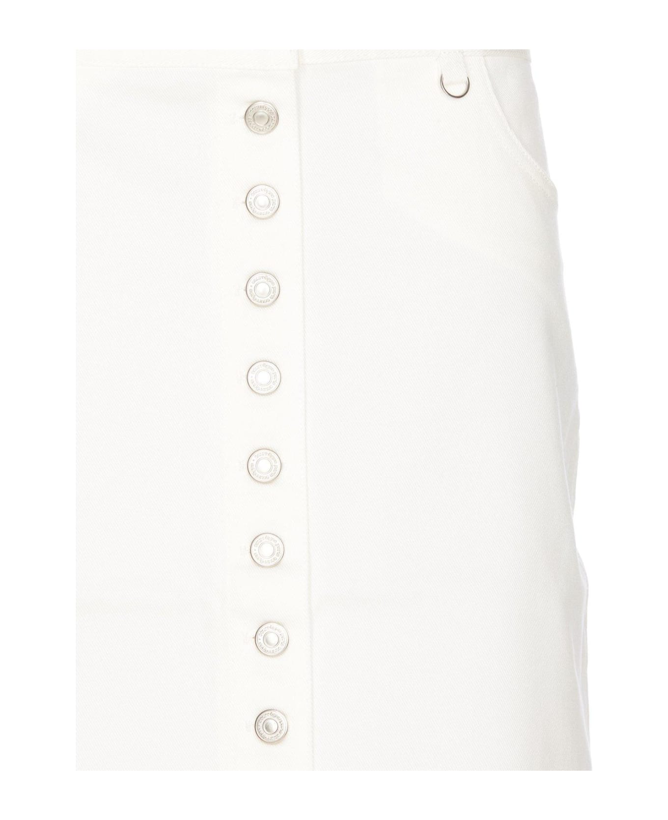 Courrèges Multiflex Denim Skirt - White