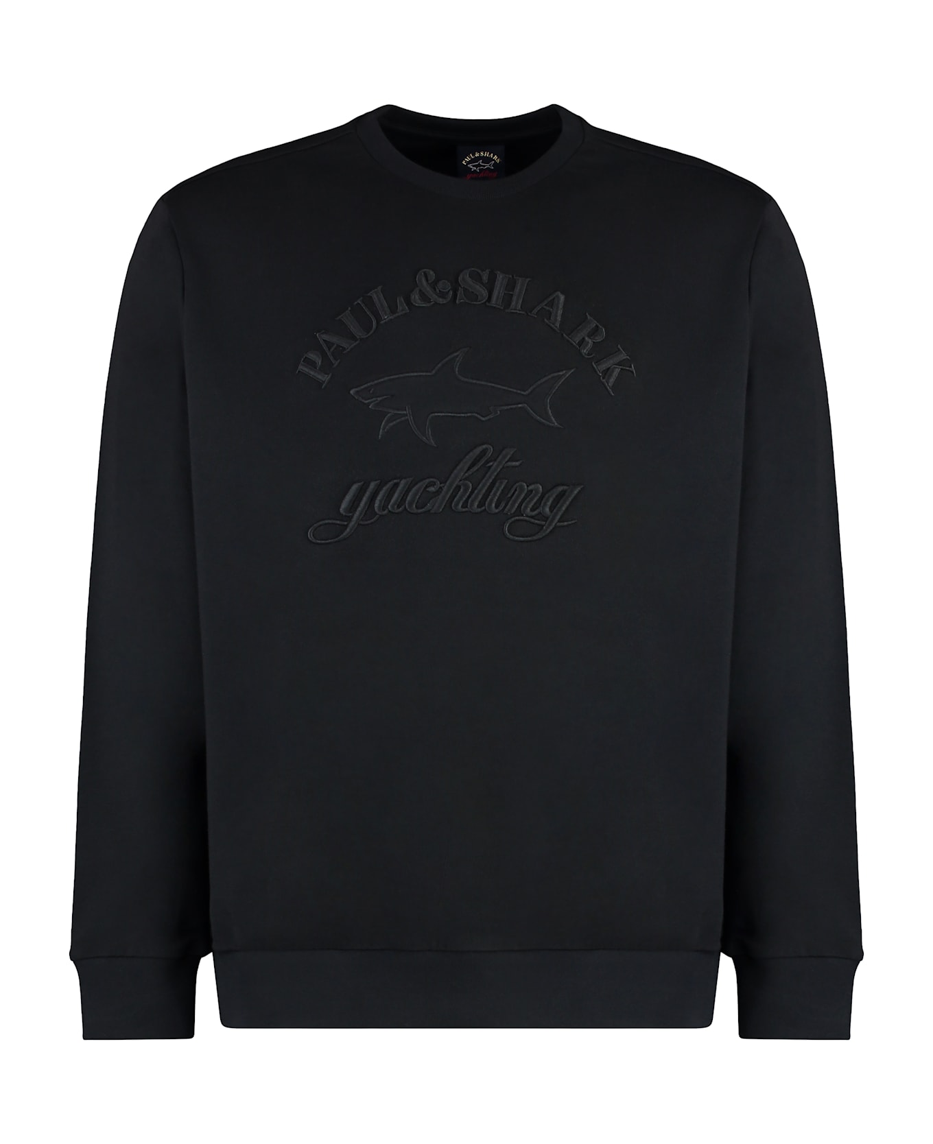 Paul&Shark Cotton Crew-neck Sweatshirt - black