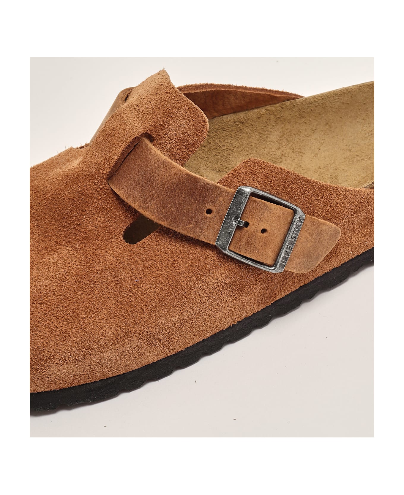 Birkenstock Boston Cognac Suede Leather Sandal - COGNAC