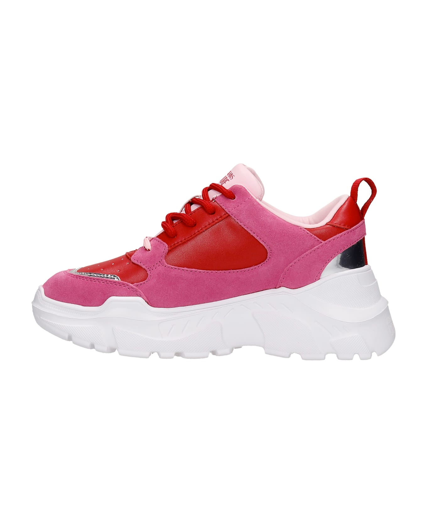 Versace Jeans Couture Sneakers In Red Suede And Leather - red