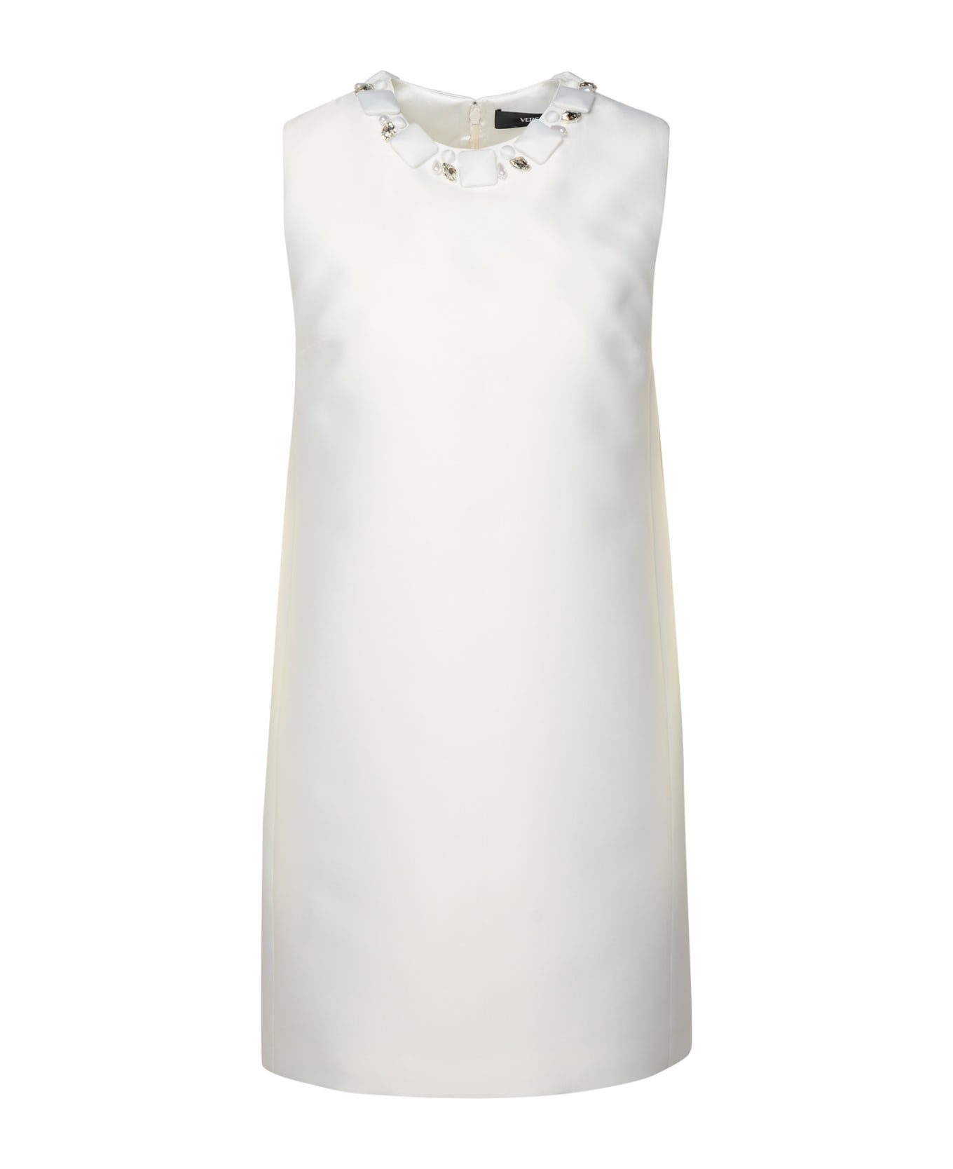 Versace White Silk Blend Dress - White