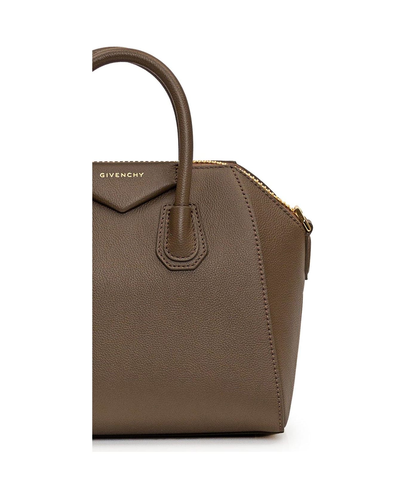 Givenchy Antigona Zip-up Top Handle Bag - Taupe