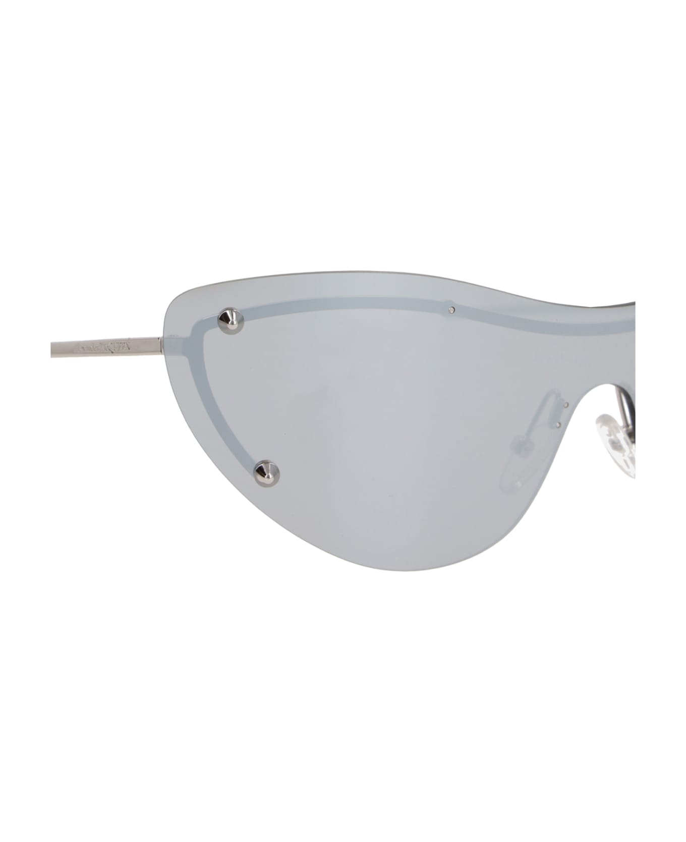 Alexander McQueen Eyewear Spike Studs Cat-eye Mask Sunglasses - Argento